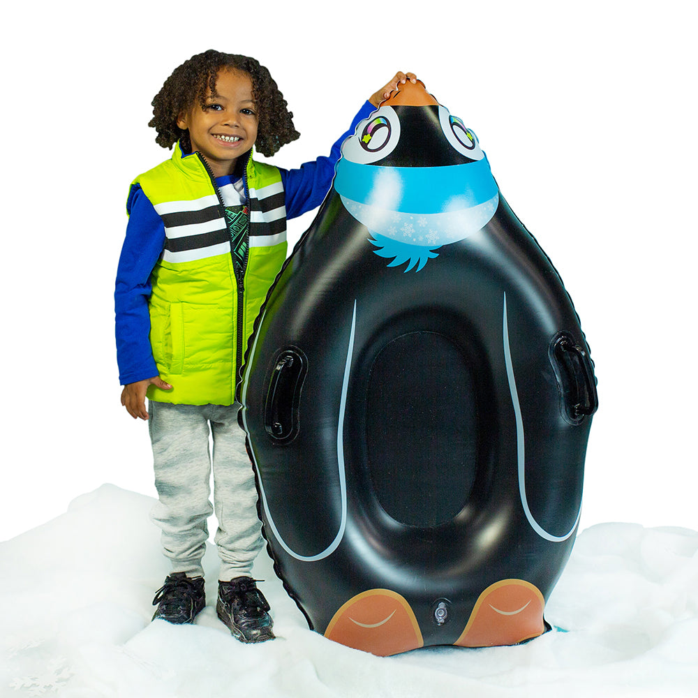 SnowCandy Penguin Inflatable Snow Sled for Kids - Image 2