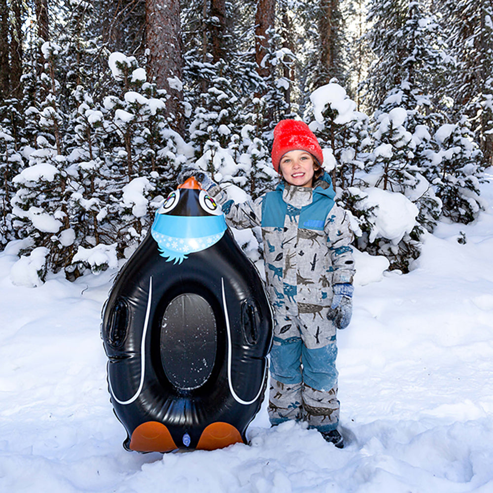 SnowCandy Penguin Inflatable Snow Sled for Kids - Image 4