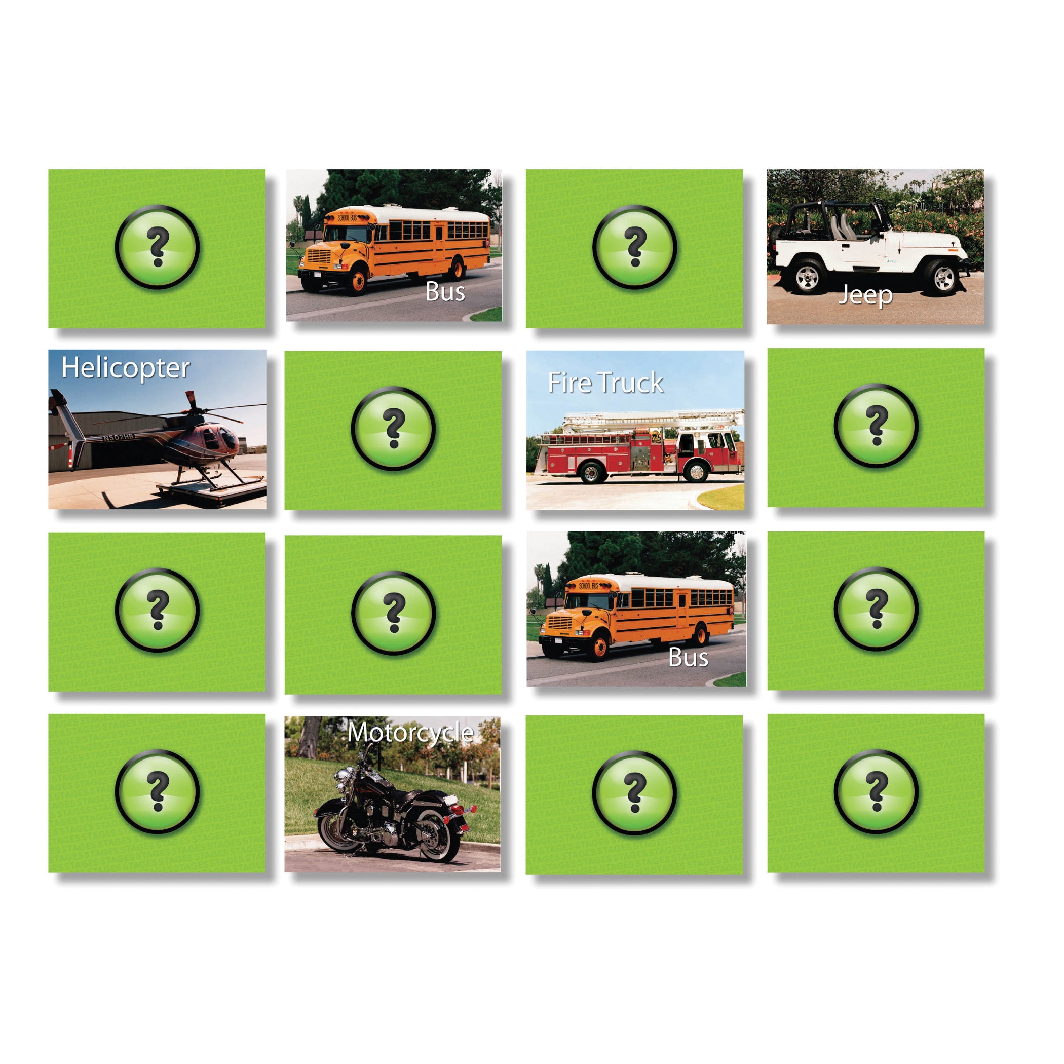 Stages Learning Photographic Memory Match Game - Vehicles Edition - 3 Pack - Image 3