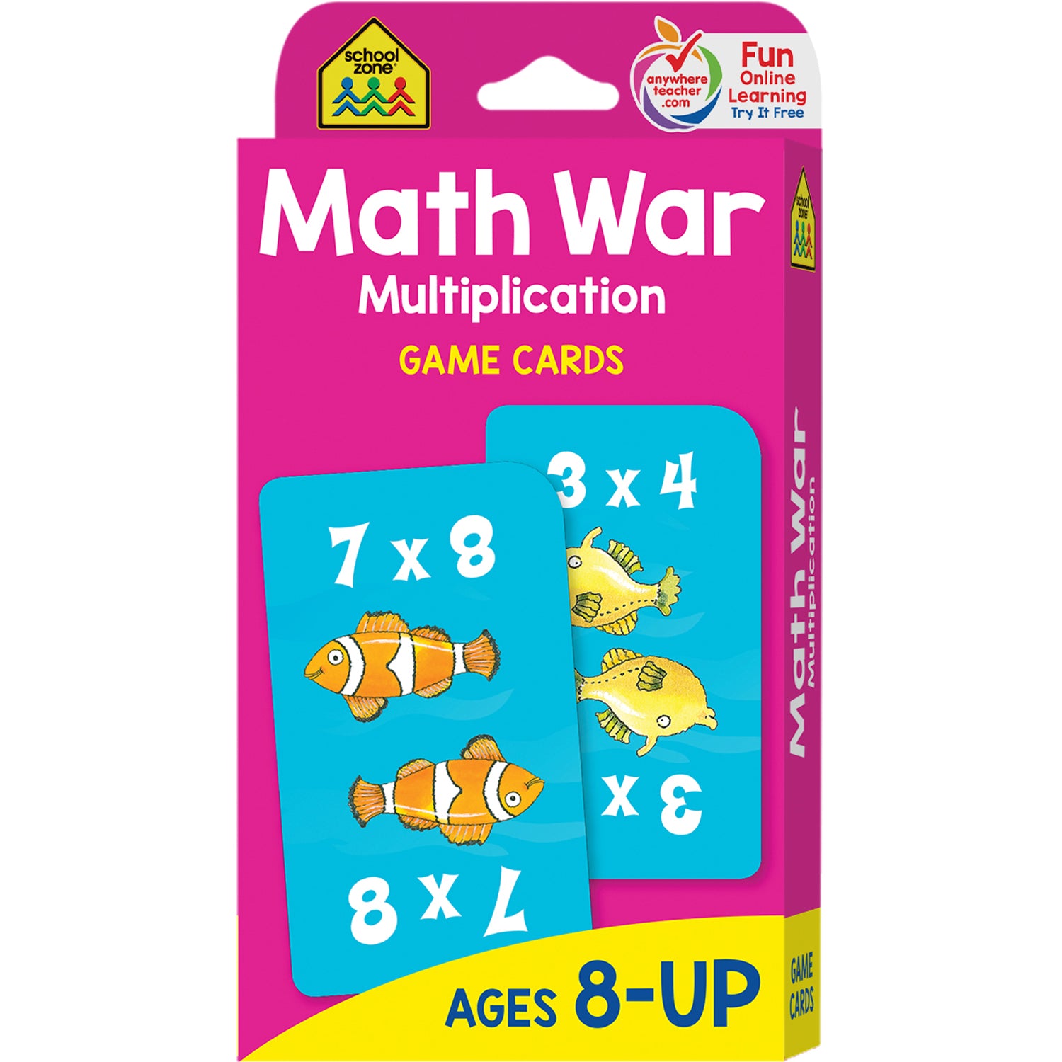 Alternative view of School Zone Math War Multiplication Game Cards - Underwater Adventure - 6 Sets