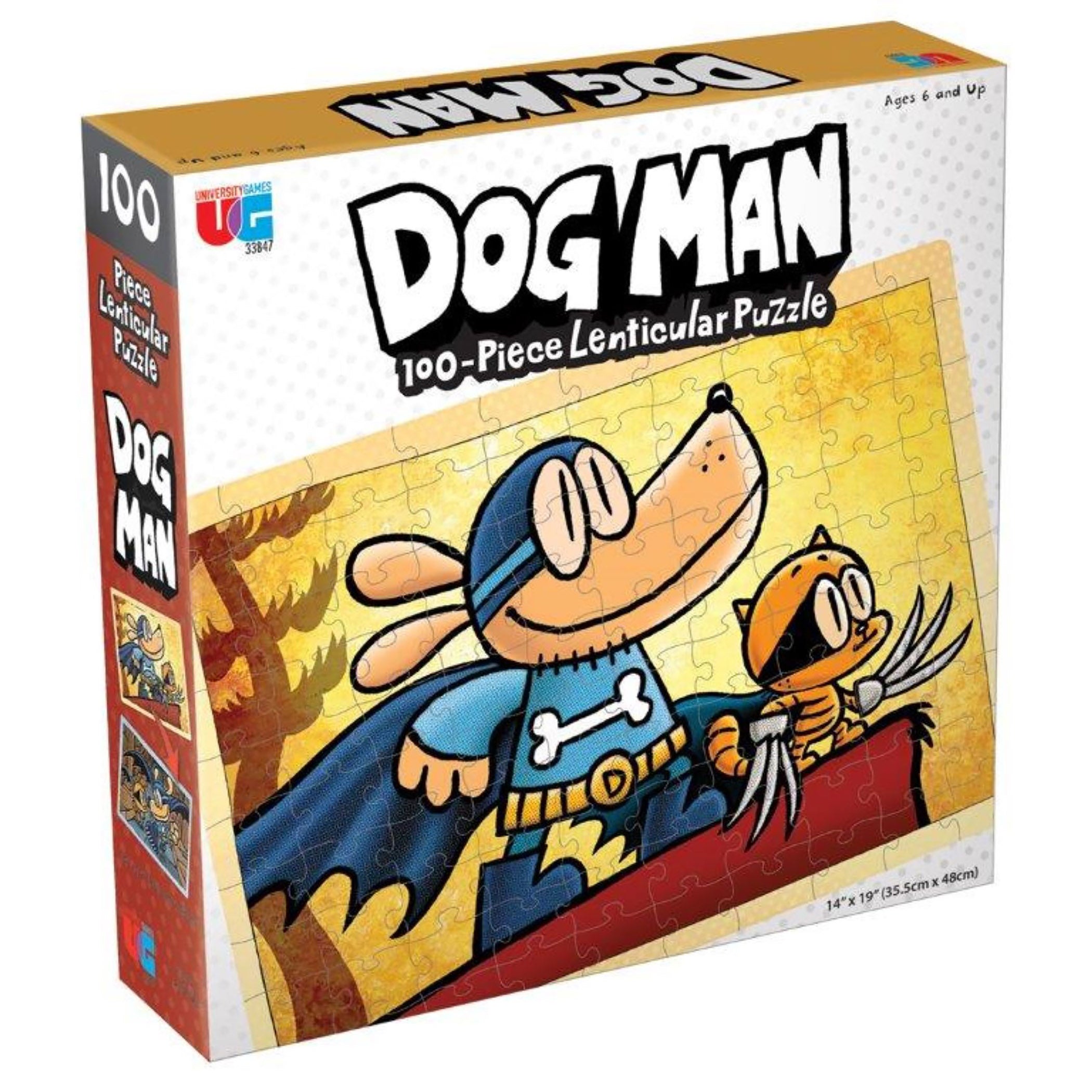 University Games Dog Man Adventures Double Puzzle Set - 100 pc