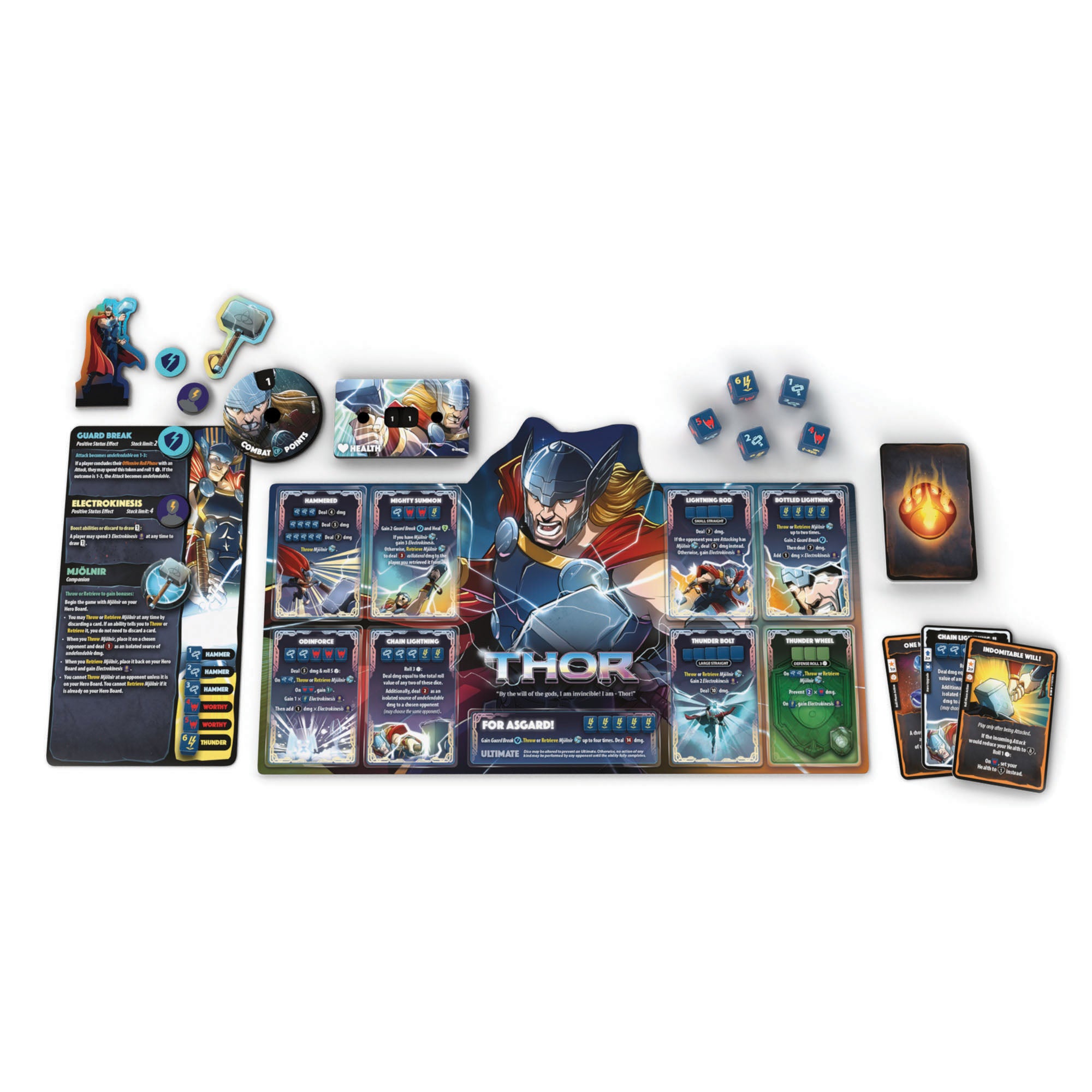 Marvel Dice Throne: Scarlet Witch, Thor, Loki, Spider-Man Board Game - Image 4