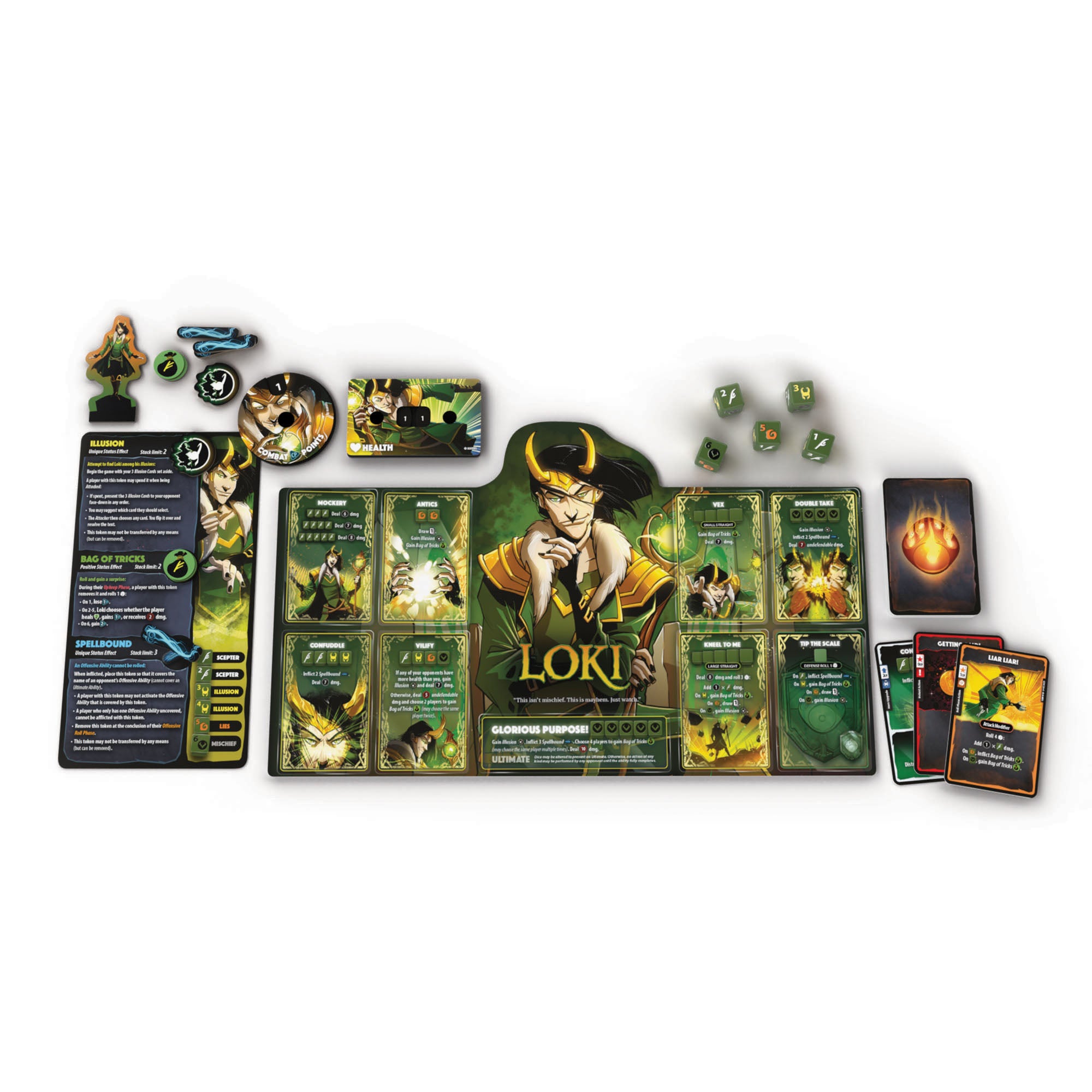 Marvel Dice Throne: Scarlet Witch, Thor, Loki, Spider-Man Board Game - Image 5