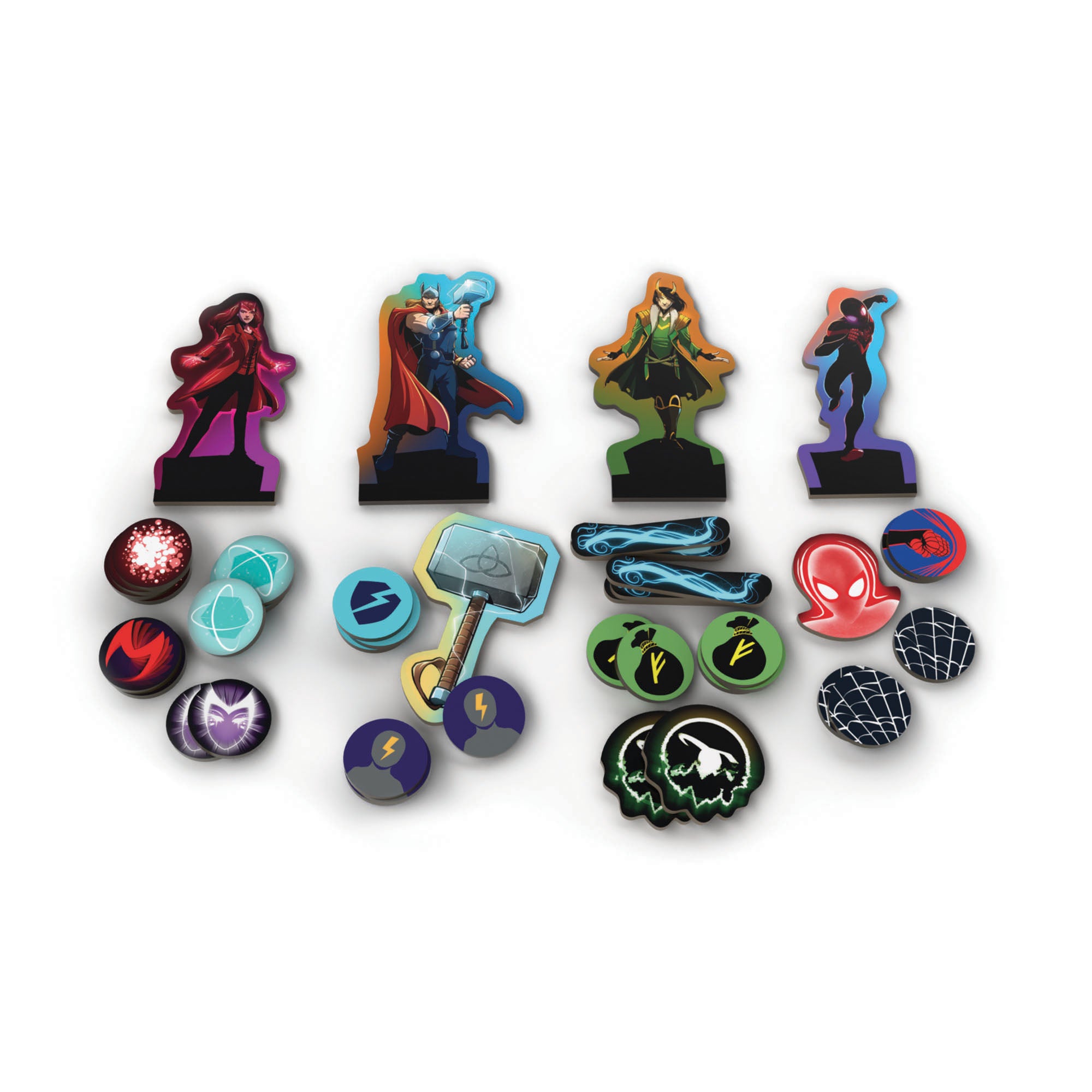 Marvel Dice Throne: Scarlet Witch, Thor, Loki, Spider-Man Board Game - Image 9