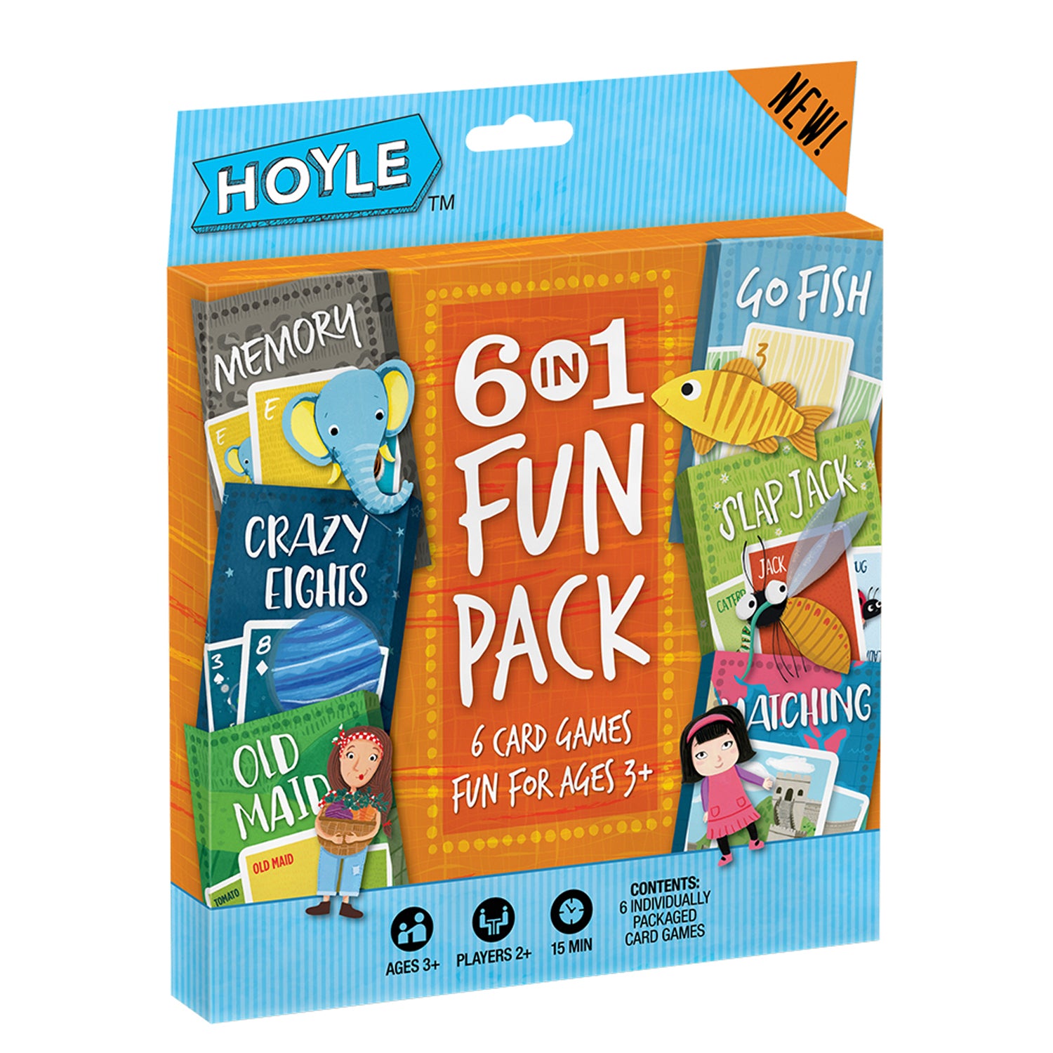 Hoyle 6-in-1 Fun Pack Classic Children's Card Games, 18-Game Mega Set - Image 3