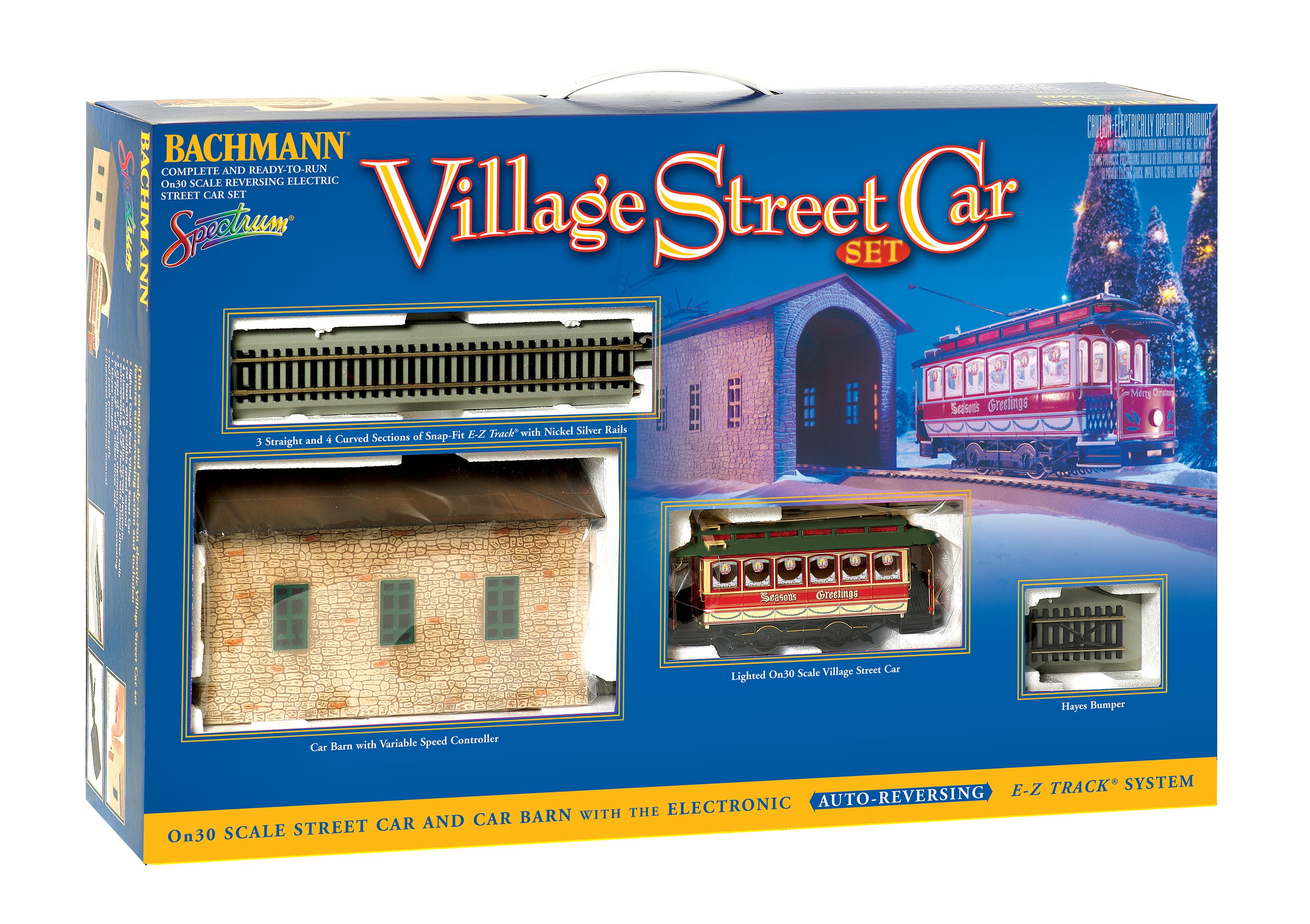 Alternative view of Bachmann Trains - Village Streetcar Christmas Auto Reversing Set - On30 Scale