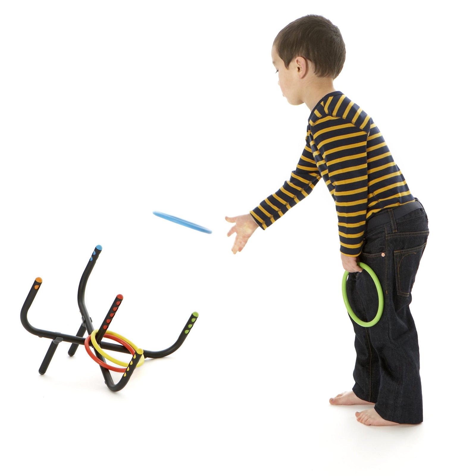 Alternative view of GONGE Colorful Ring Toss Game with 6 Rings for Backyard Fun