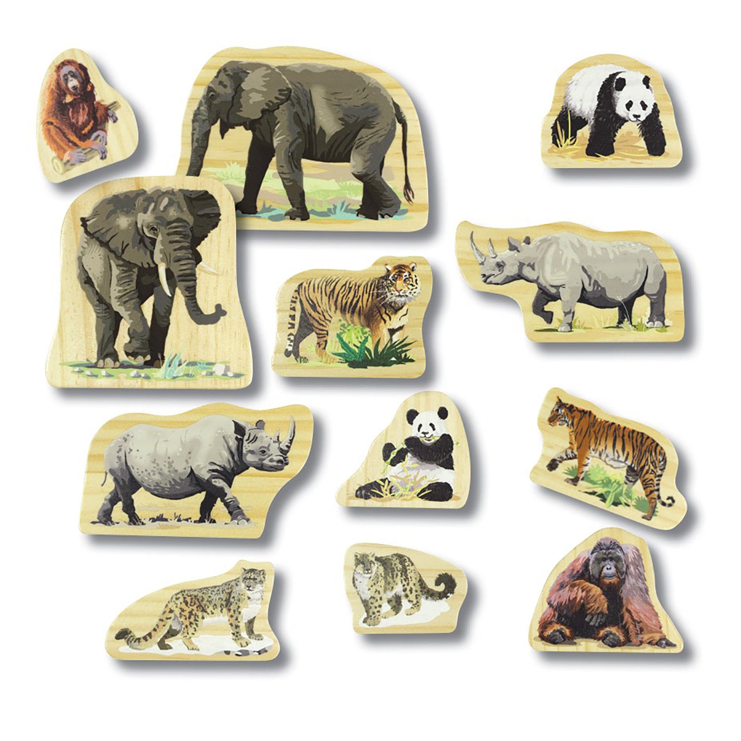 Alternative view of Yellow Door Endangered Animal Families Wooden Playset