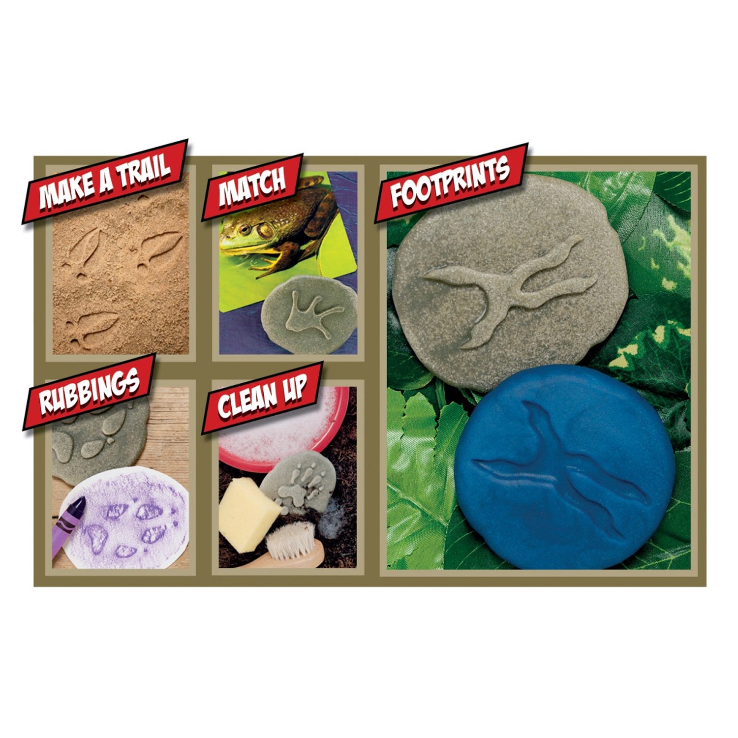 Alternative view of Yellow Door Woodland Footprint Stones - Set Of 8 - Forest Animal Tracks