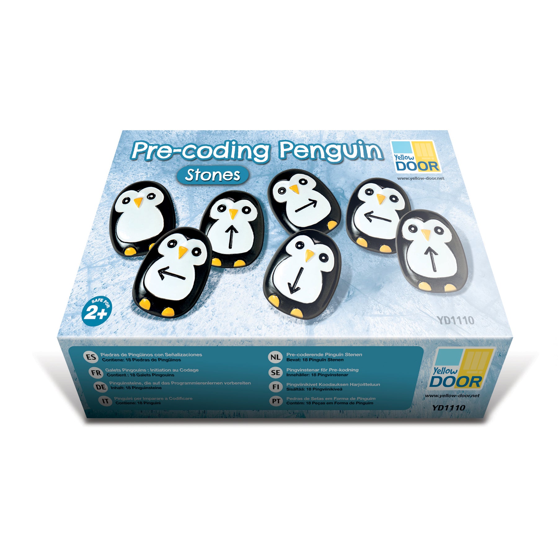 Alternative view of Yellow Door Pre-Coding Penguin Stones - Tactile Learning Set Of 18