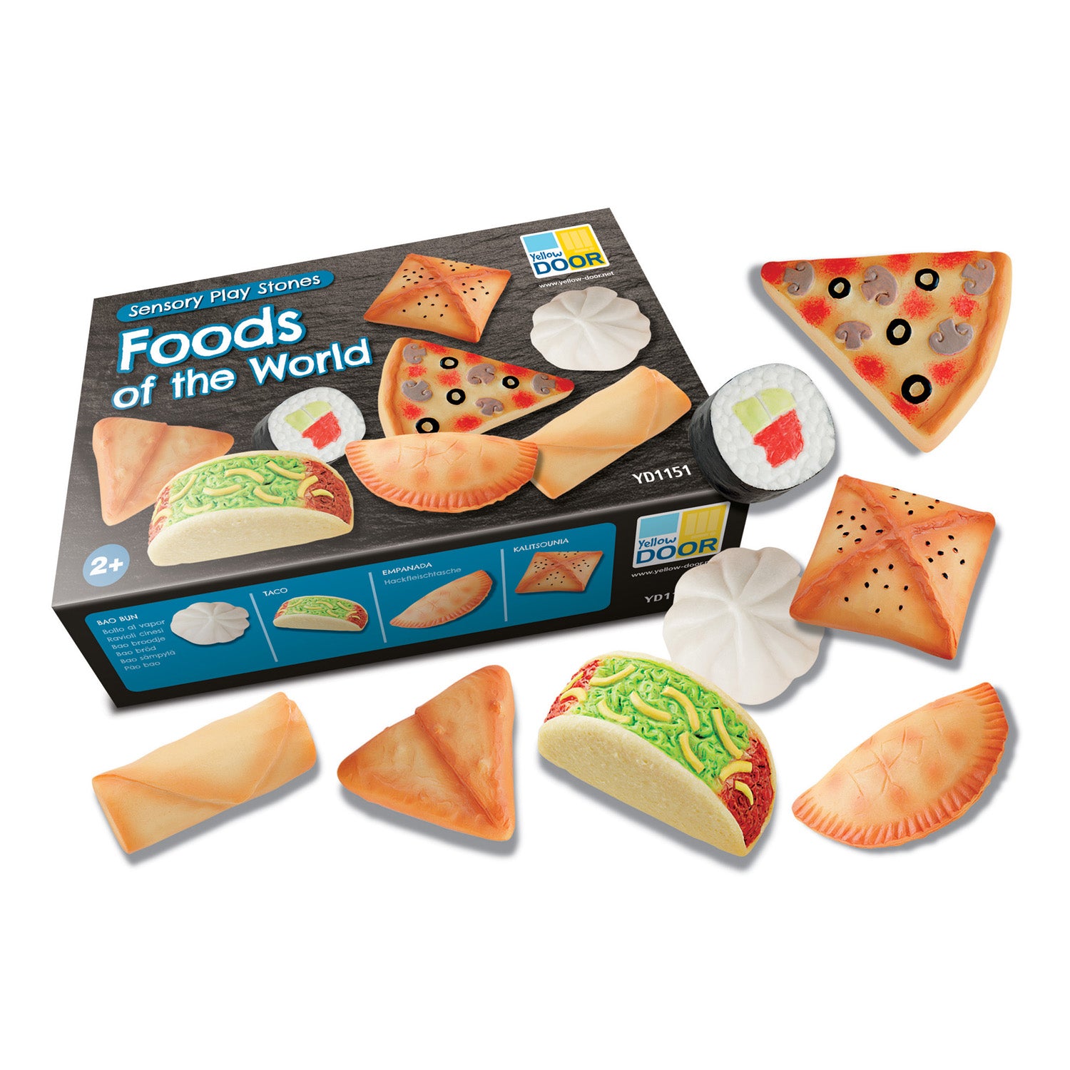 Alternative view of Yellow Door Sensory Play Stones - Foods Of The World - Multicultural Learning Toy