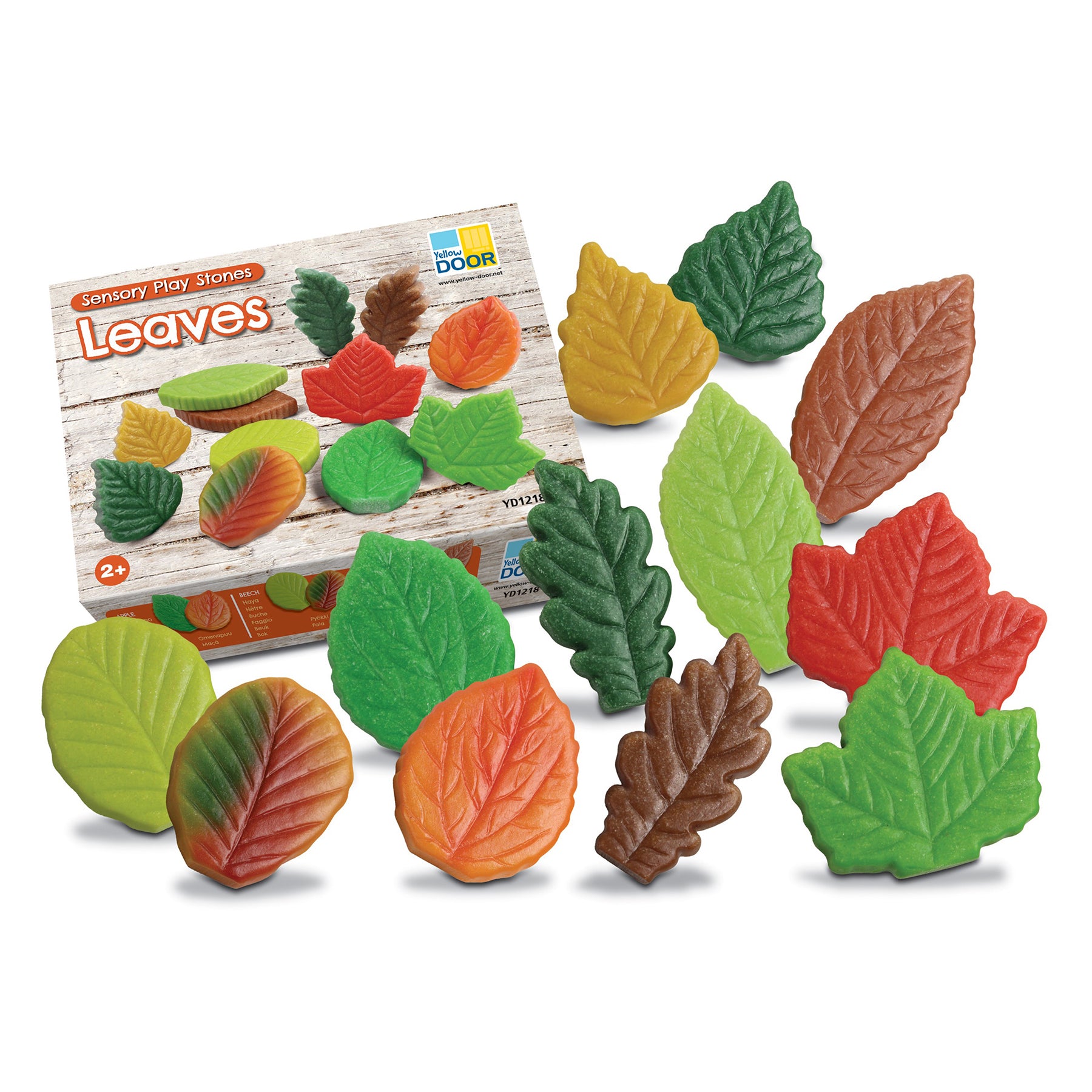 Yellow Door Sensory Play Stones - Autumn Leaves Collection, Set Of 12