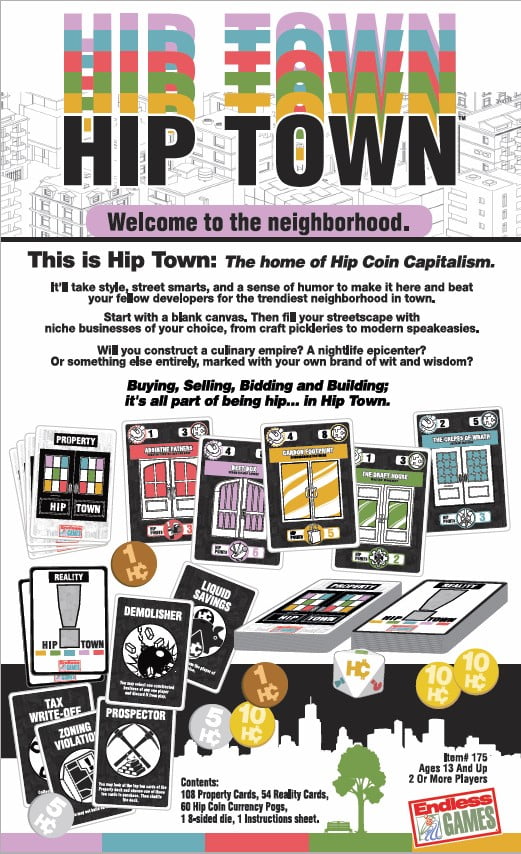 Alternative view of Endless Games Hip Town Trendy Neighborhood Board Game
