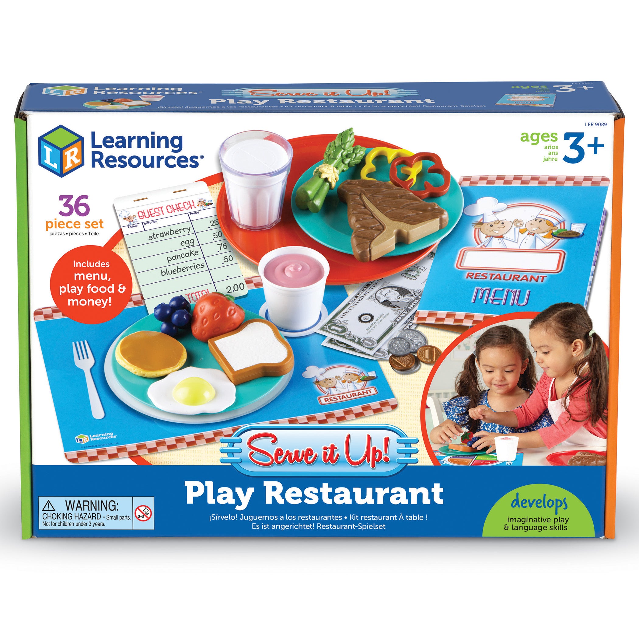 Learning Resources Serve It Up! Play Restaurant - Complete Pretend Playset - Image 3