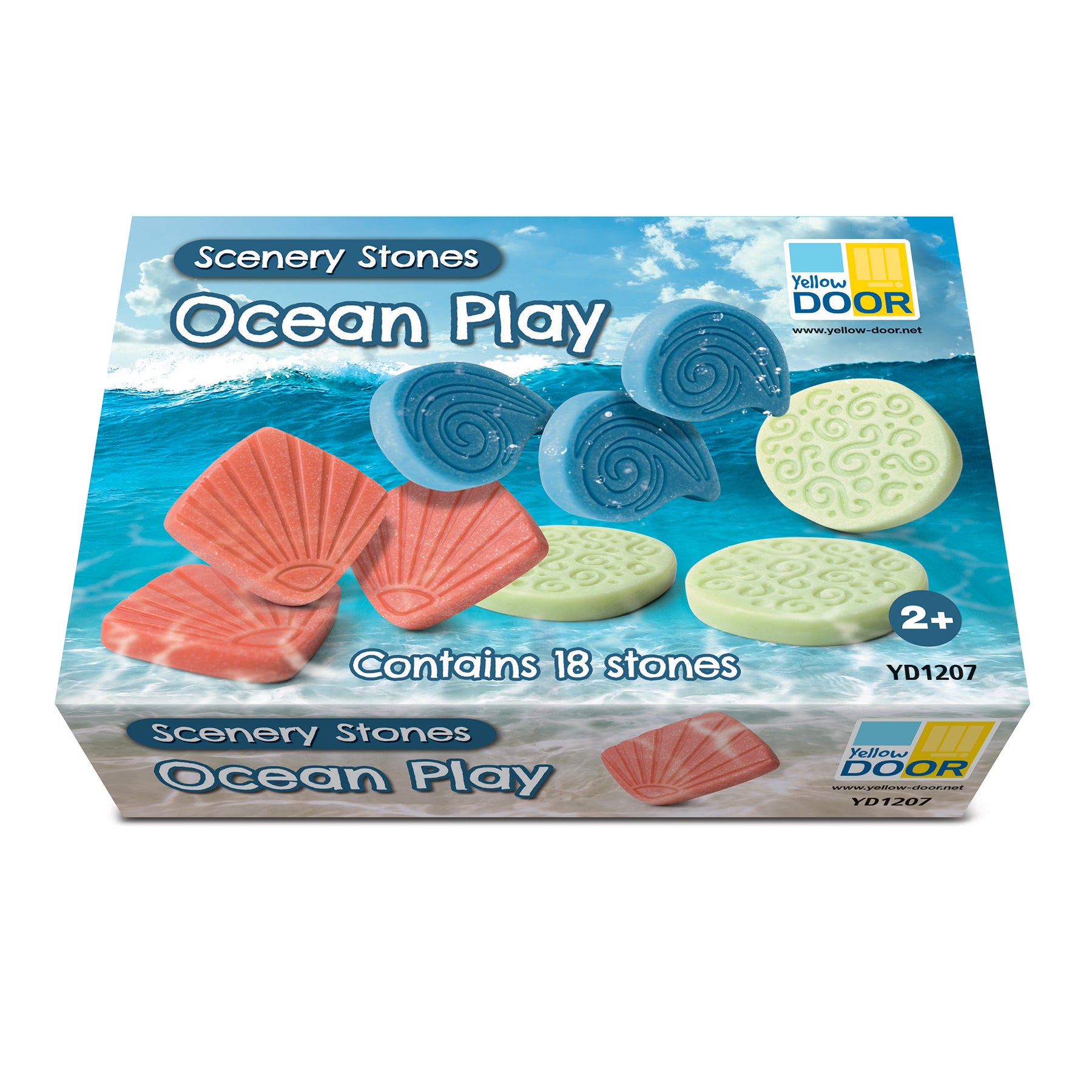 Alternative view of Yellow Door - Ocean Play Scenery Stones - Set Of 18