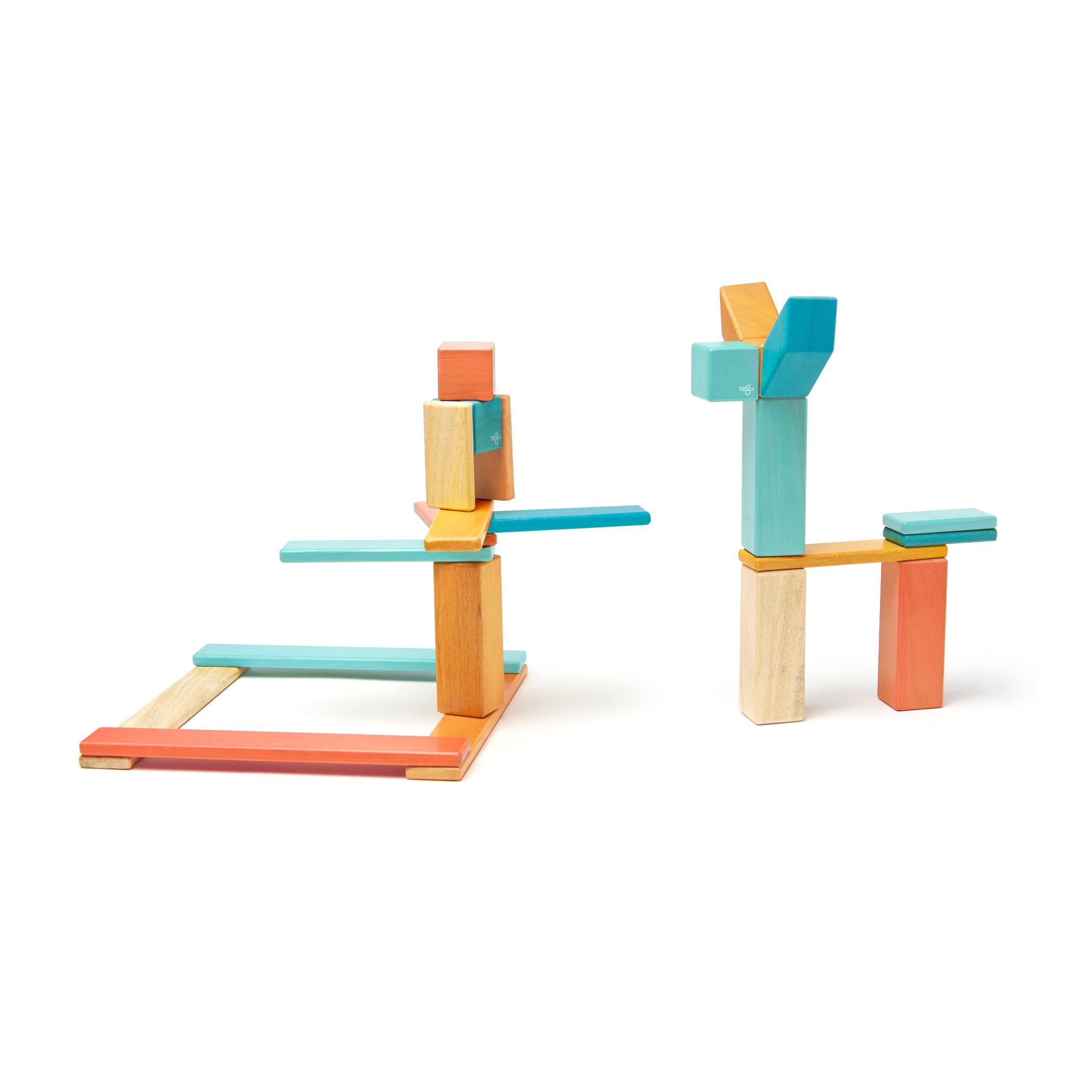 Alternative view of Tegu Magnetic Wooden Blocks, 24-Piece Set, Sunset