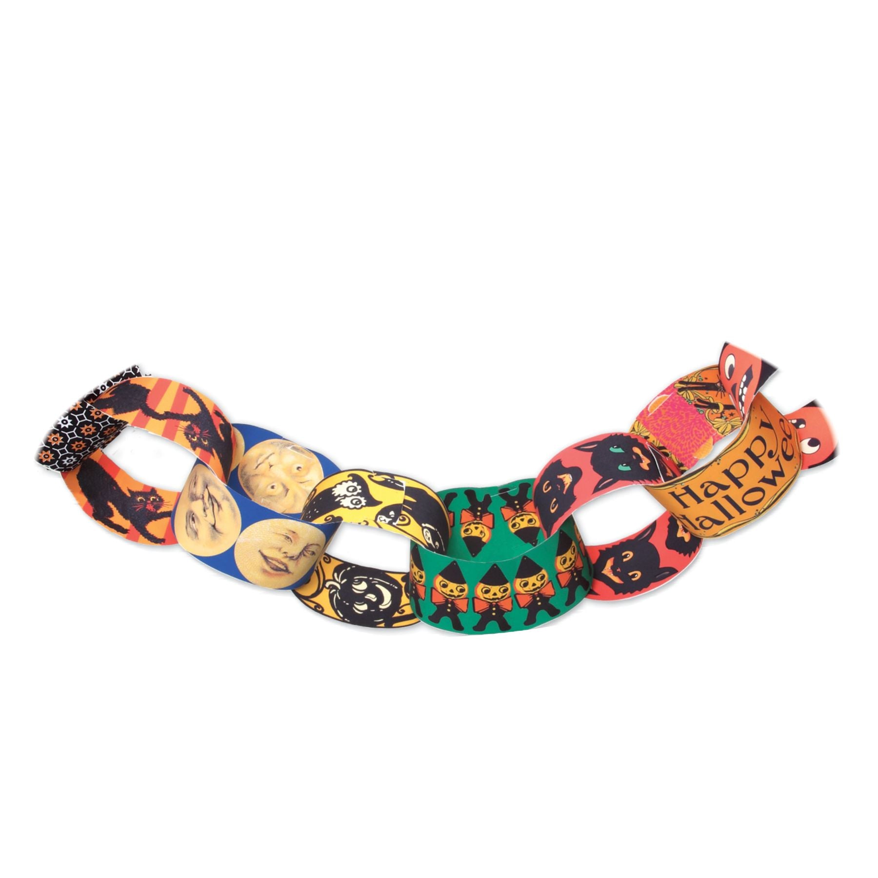 Alternative view of eeBoo Vintage Halloween 120-Link Paper Chain Decoration Kit