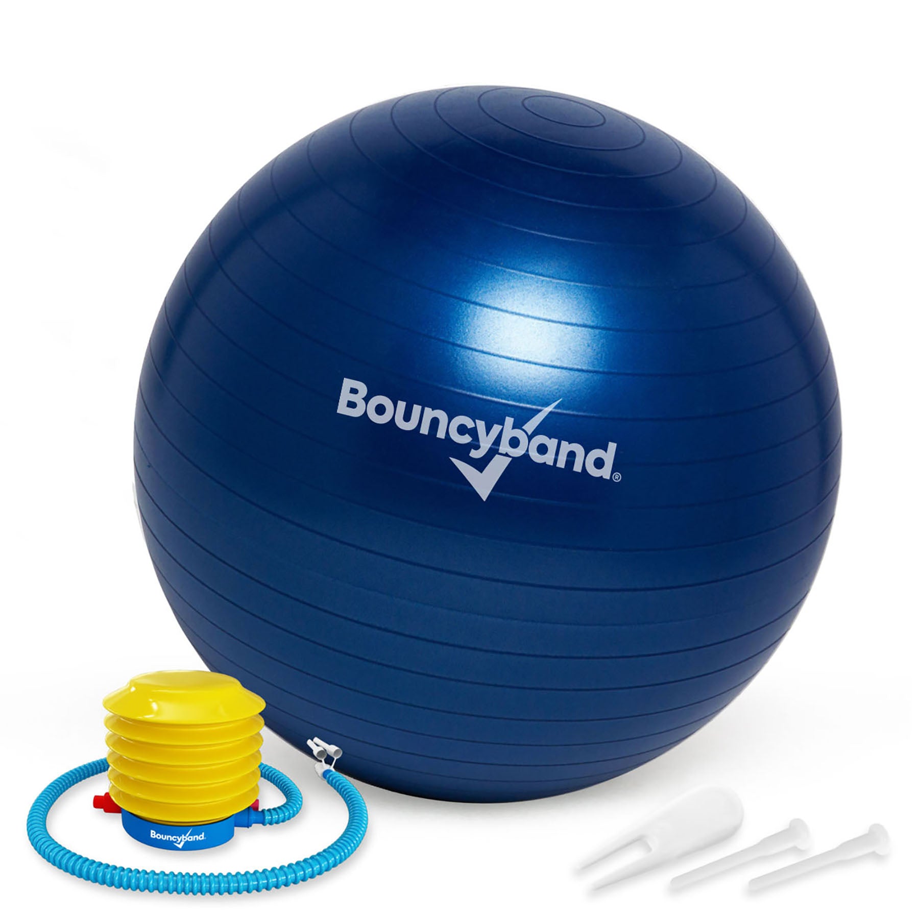 Alternative view of Bouncyband Anti-Burst Balance Ball, 65cm, Non-Slip, Blue