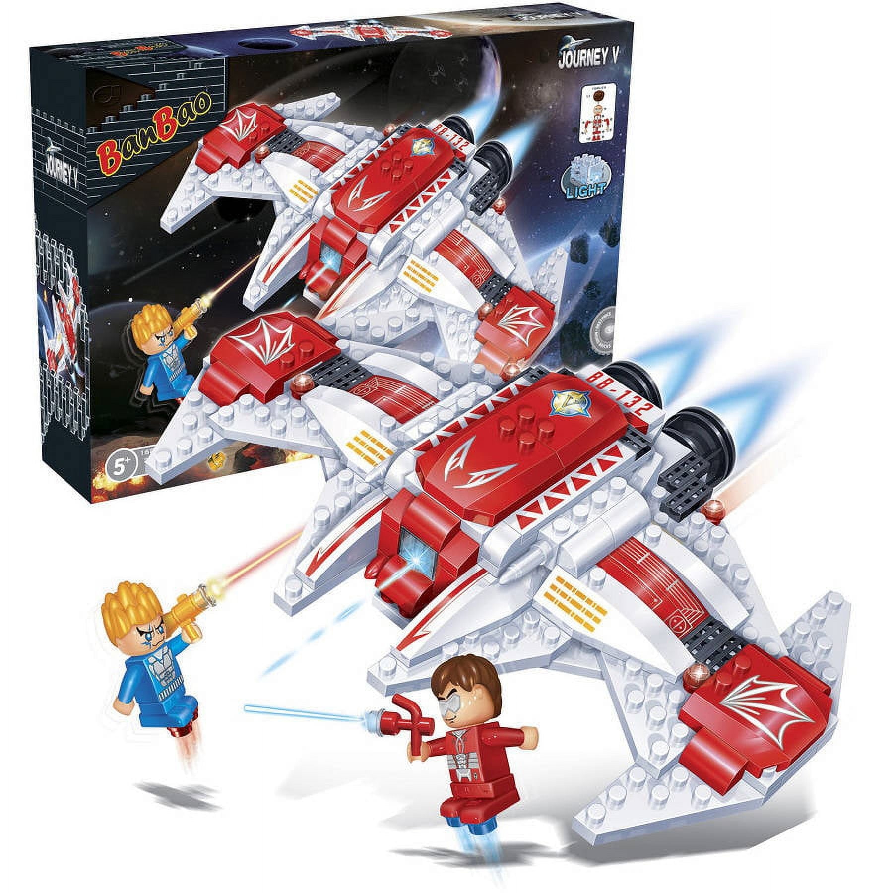 Alternative view of Banbao V-twelve 168-Piece Starfighter Building Set - Red/White