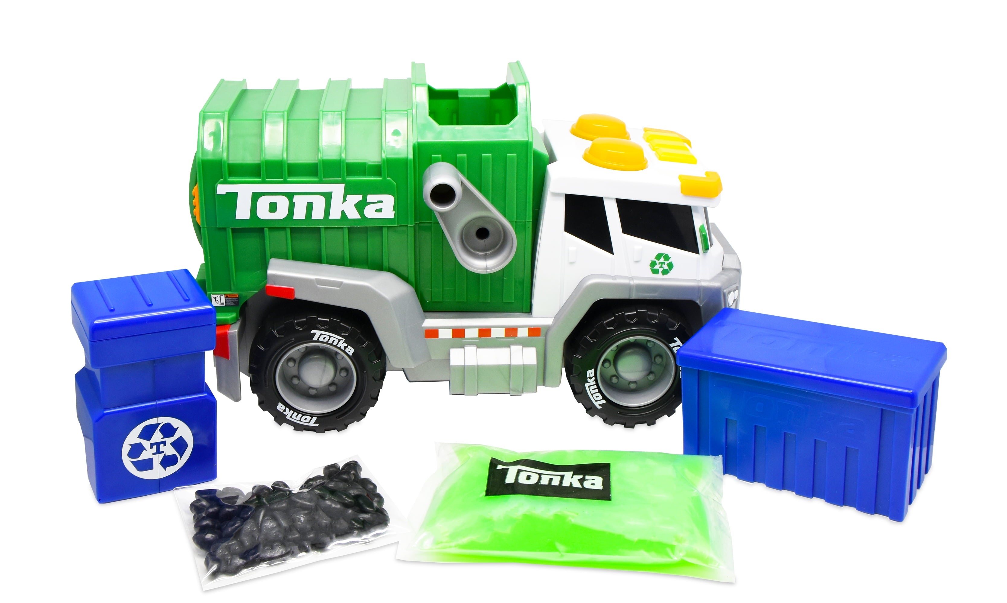 Alternative view of Tonka Mighty Mix & Mash Garbage/Recycling Truck with Slime