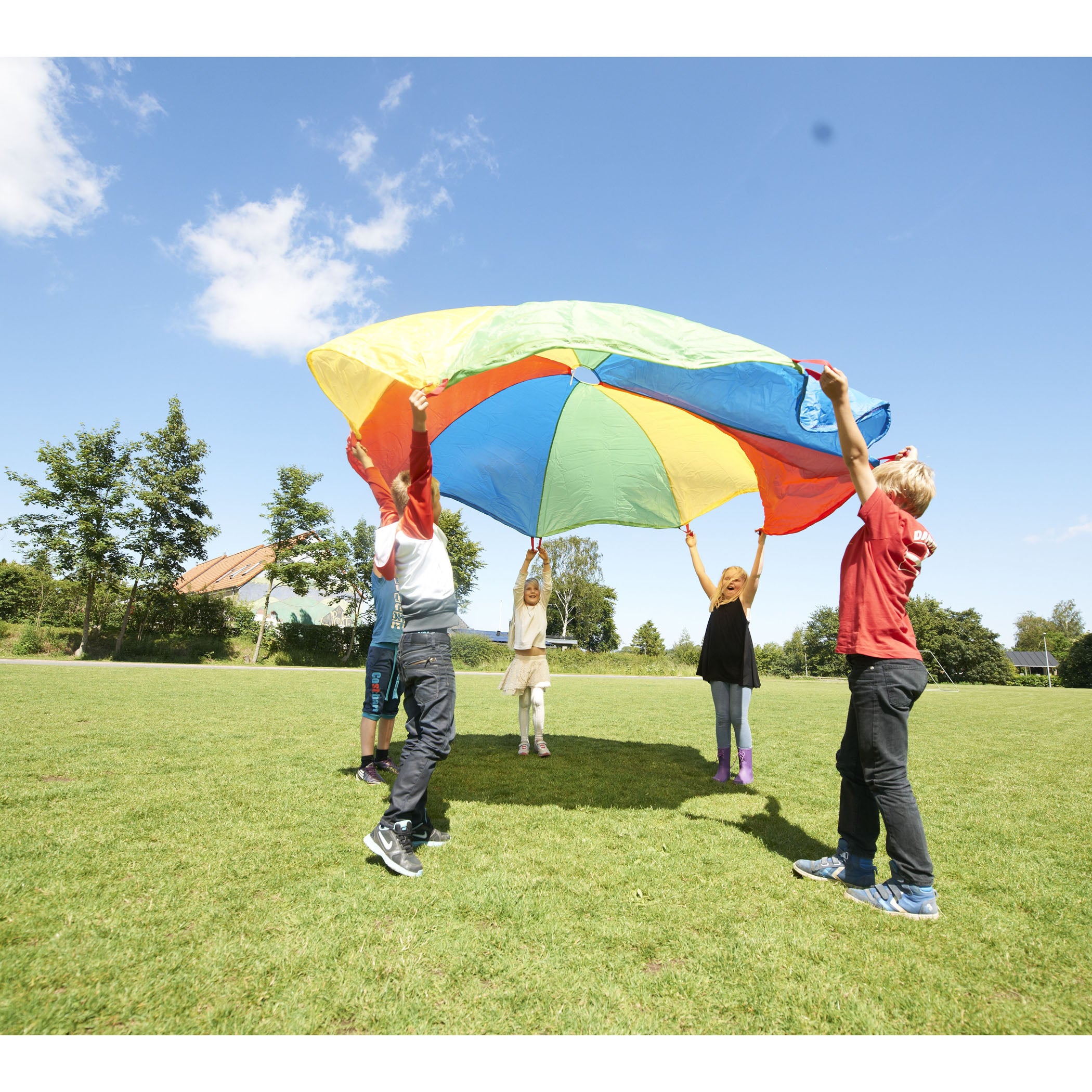 GONGE 6' Multi-Player Outdoor Play Parachute for Physical Education - Image 3