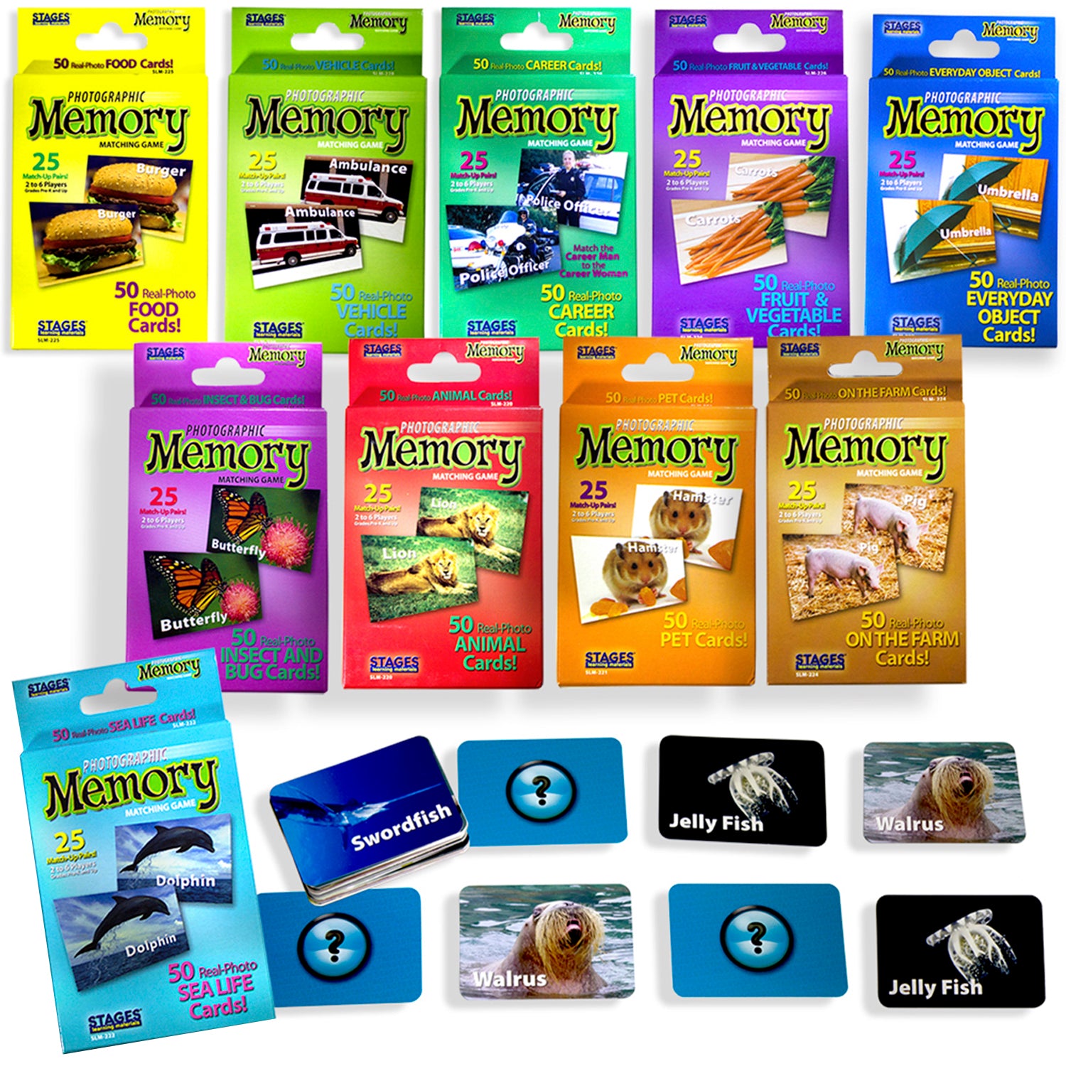 Stages Learning Materials - Photographic Memory Matching Games - Set of 10