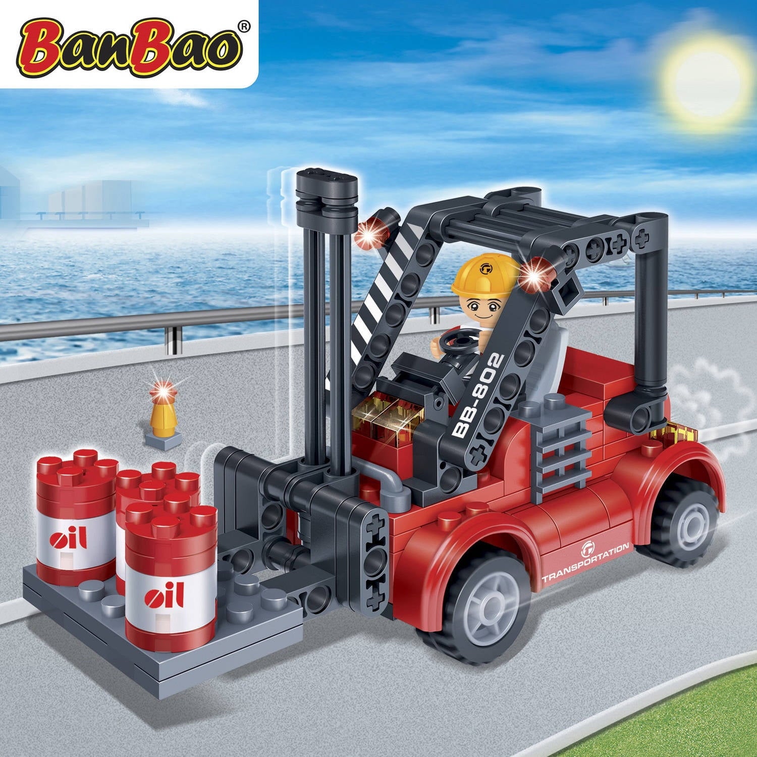 Alternative view of BanBao Forklift Building Kit STEM Toy - 128 Pieces