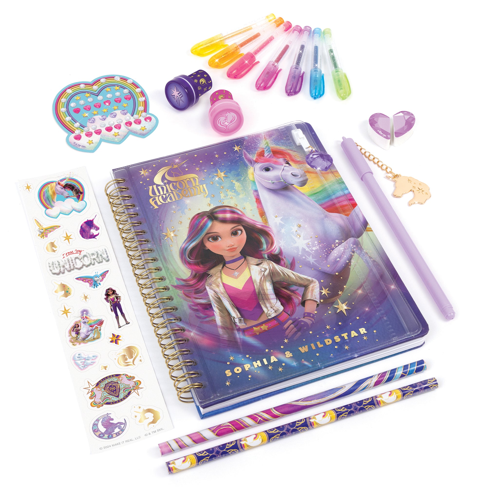 Alternative view of Unicorn Academy Enchanted Stationery Set - 17-Piece Art Kit