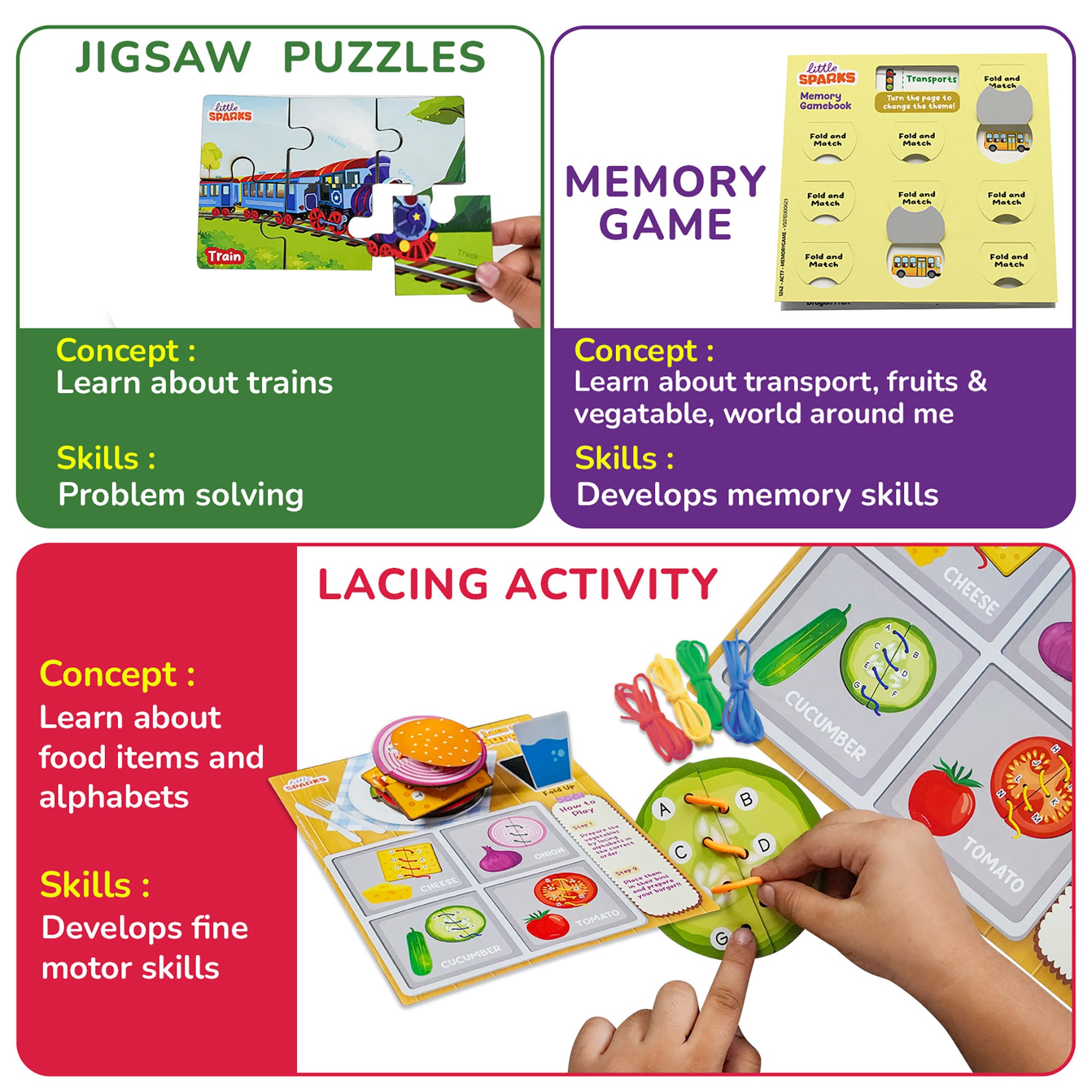 Little Sparks: Smart Busy Box - 7-in-1 Preschool Learning Kit - Image 4