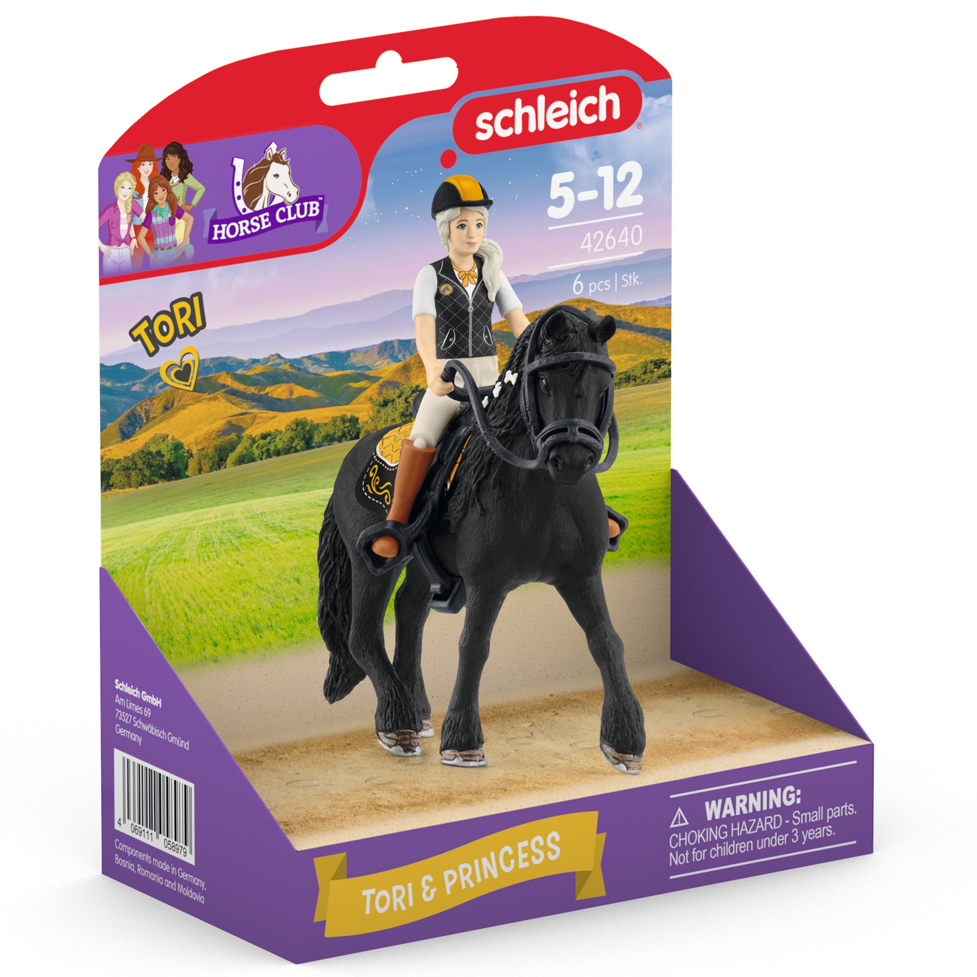 Alternative view of Schleich Horse Club Tori & Princess Articulated Playset - Black