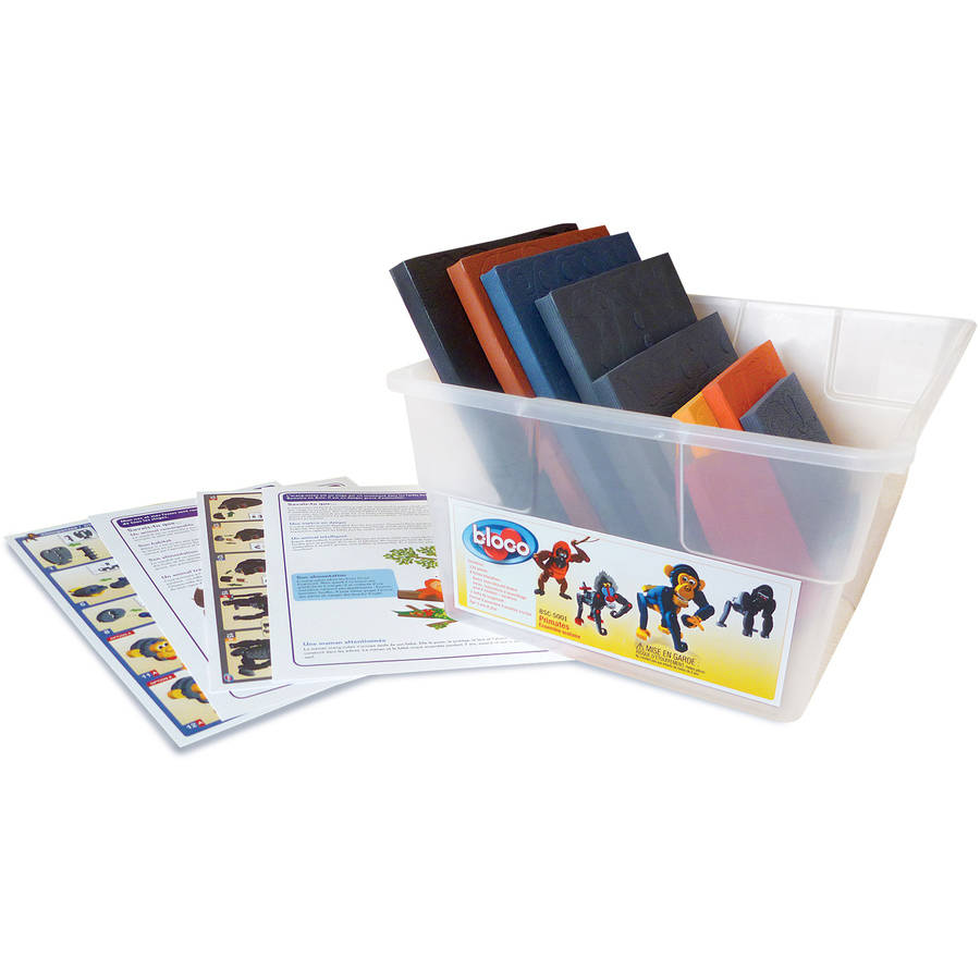 Bloco Toys Educational Primates Building Set - Group Activity Kit