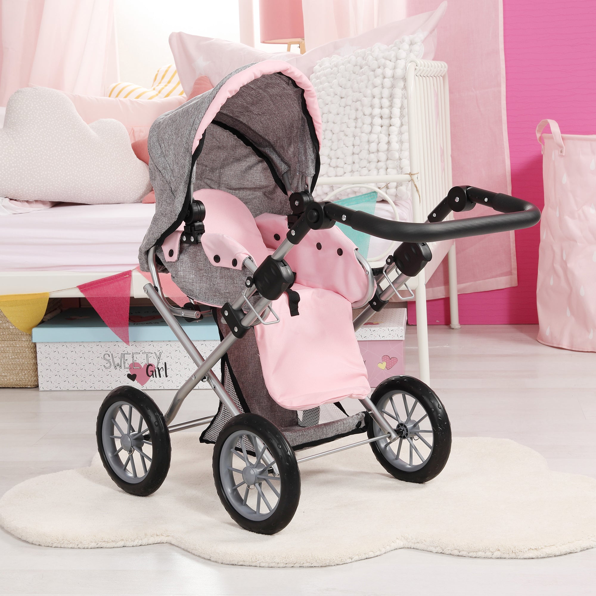 Alternative view of Bayer Design City Star Doll Pram, Convertible Stroller for Dolls Up to 18 Inches
