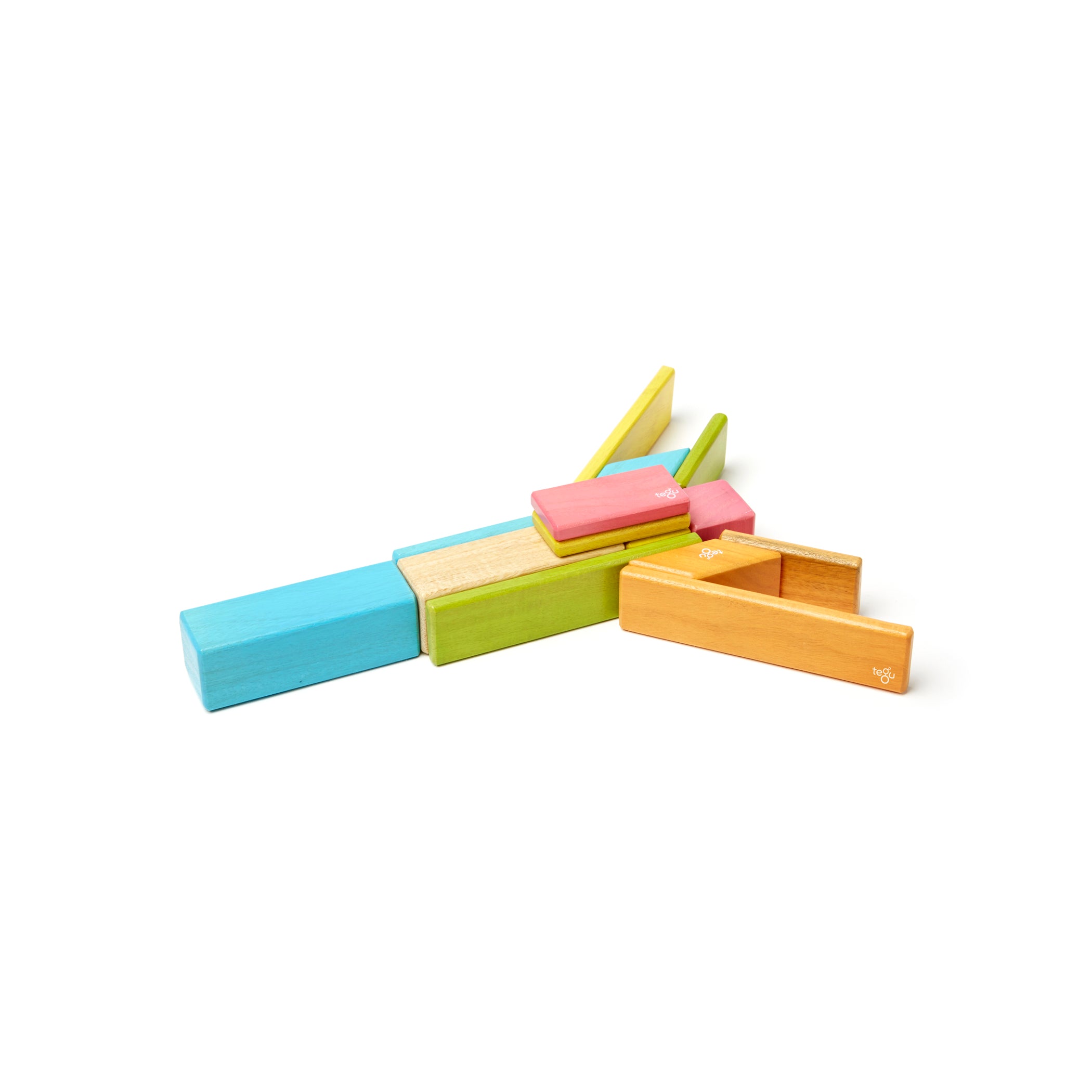 Alternative view of Tegu Magnetic Wooden Blocks, 14-Piece Set, Tints
