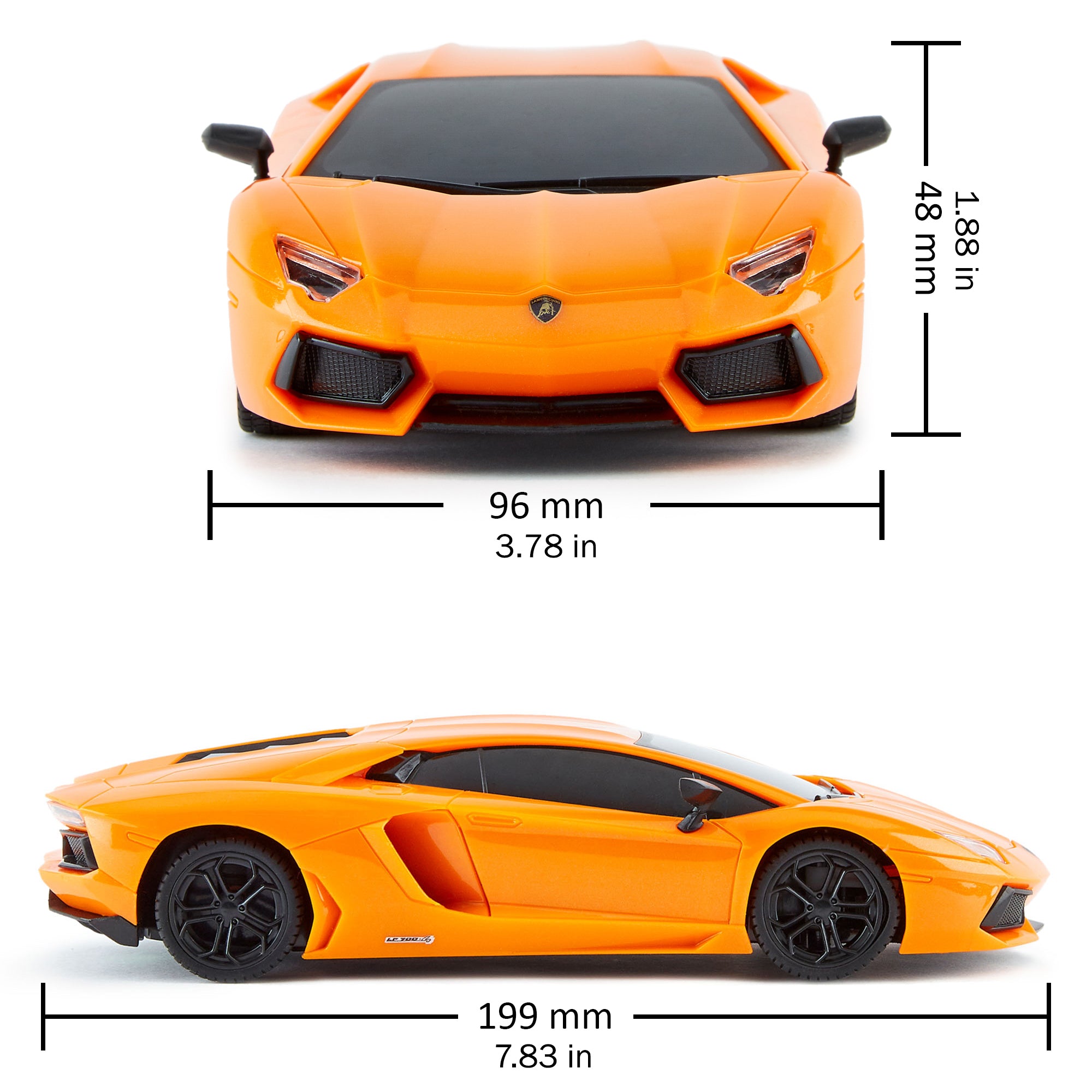 CMJ RC Lamborghini LP700-4 - Orange - 1:24 Scale - 2.4GHz Remote Control Car with LED Headlights - Image 2