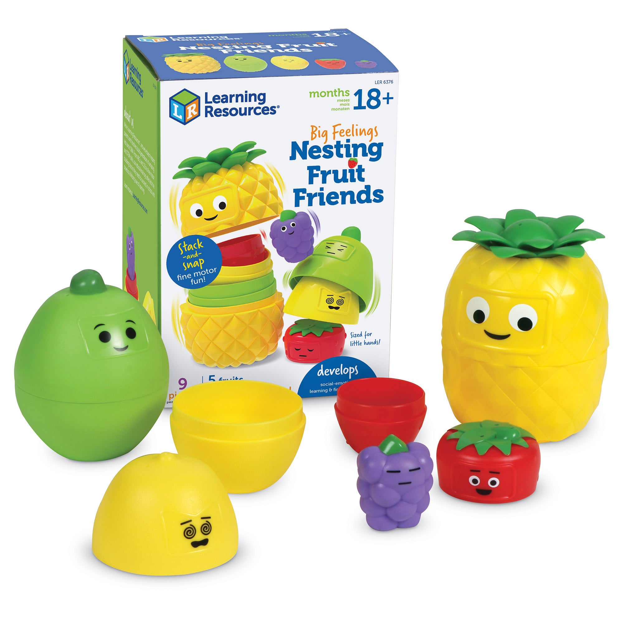 Learning Resources Big Feelings Nesting Fruit Friends - Emotional Development Toy