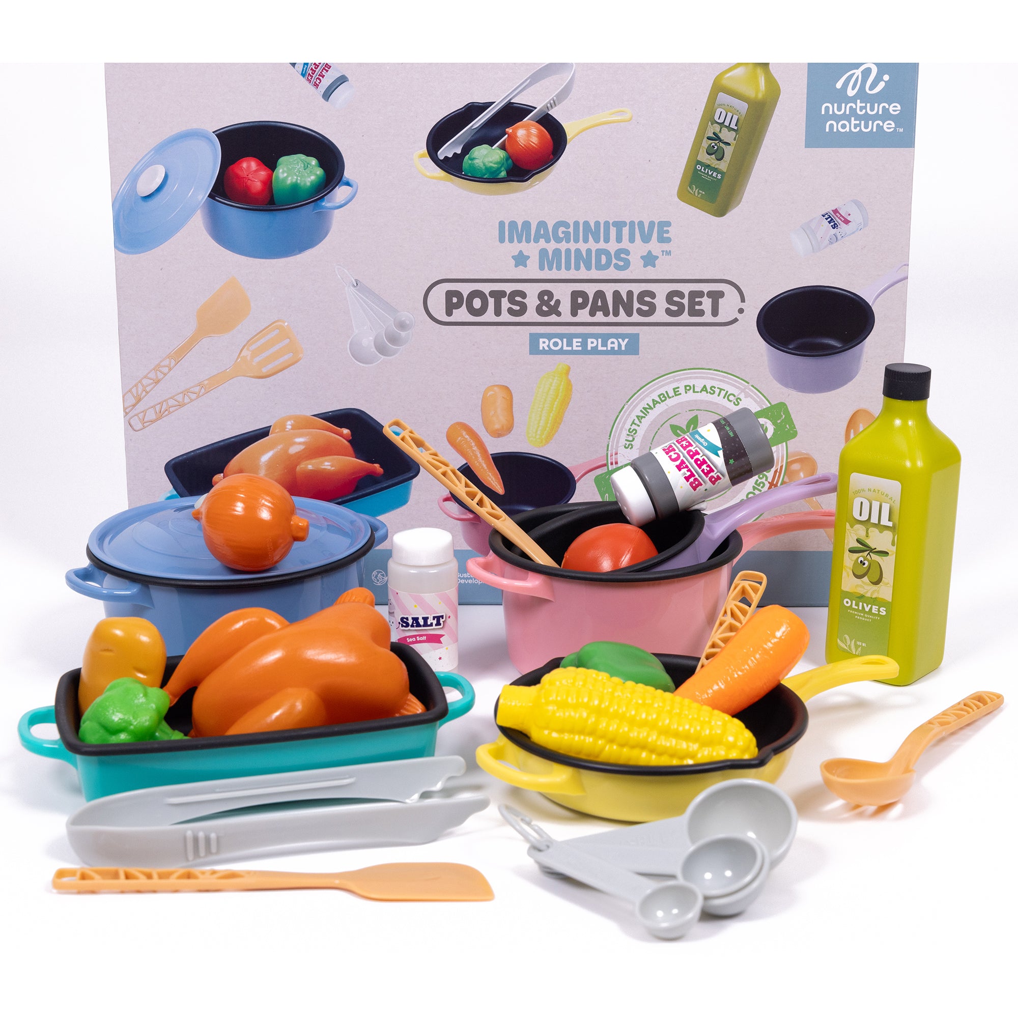 Imaginative Minds 27-Piece Cooking Set - NurtureNature