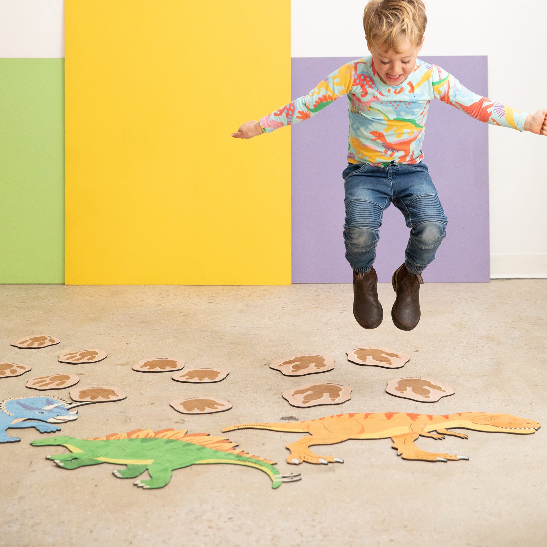 The Freckled Frog Dinosaur Adventure Play Mats for Kids - Image 3