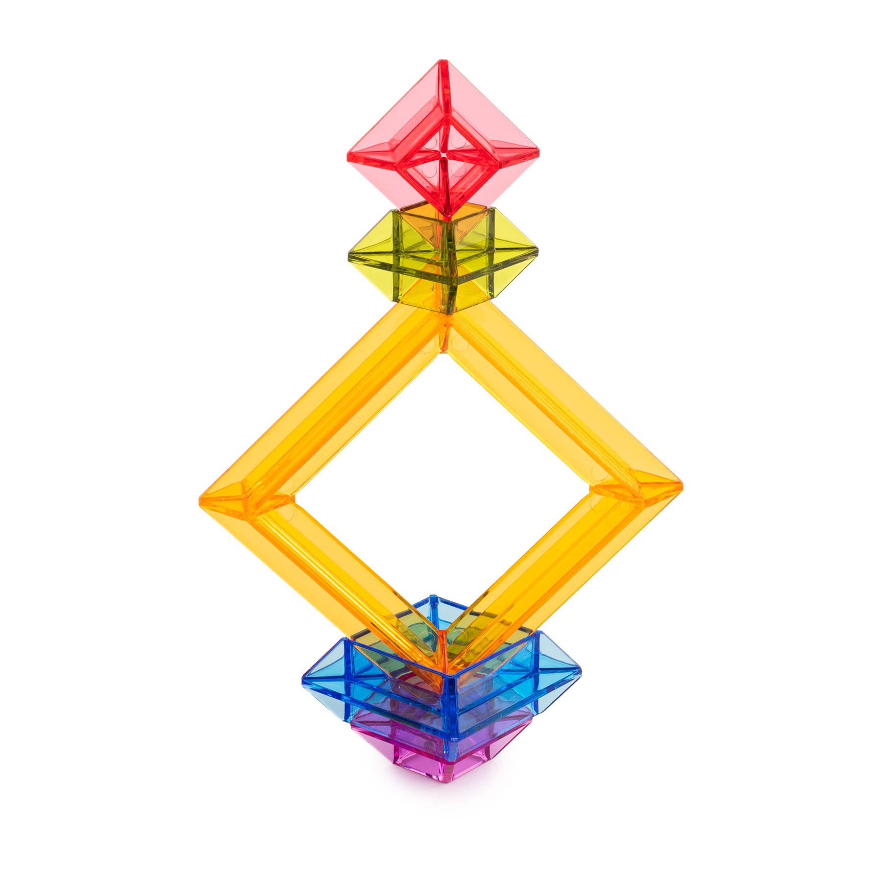 Alternative view of Miniland Educational Translucent Stacking Pyramids - STEM Learning Toy