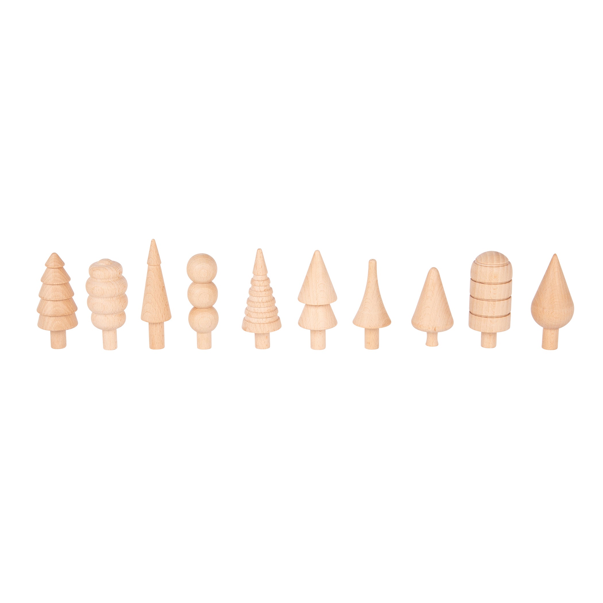 Alternative view of TickiT Woodland Trees Set - 10 Piece Wooden Toy Collection for Toddlers