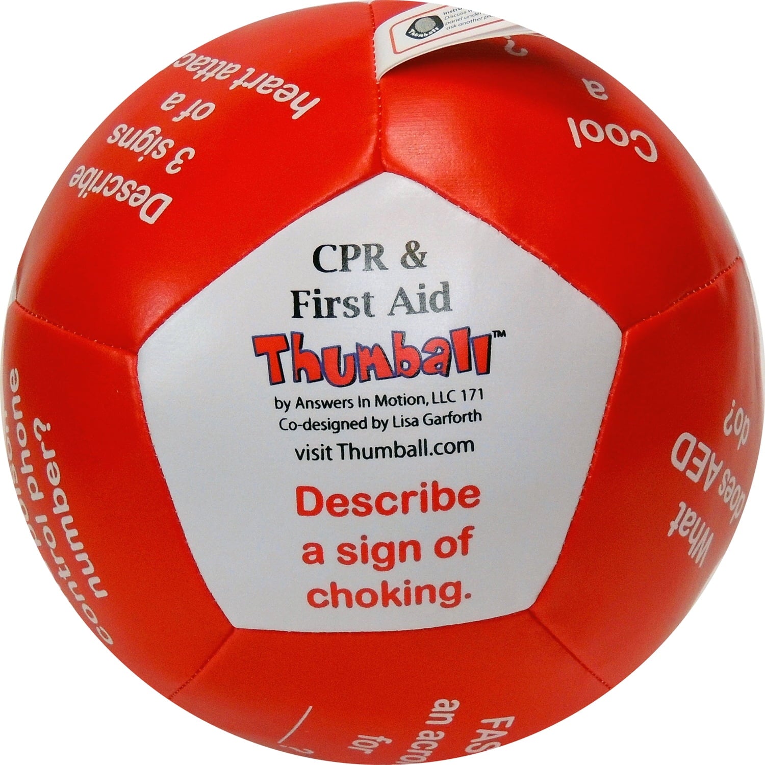 Thumball CPR & First Aid Interactive Learning Ball - 6"