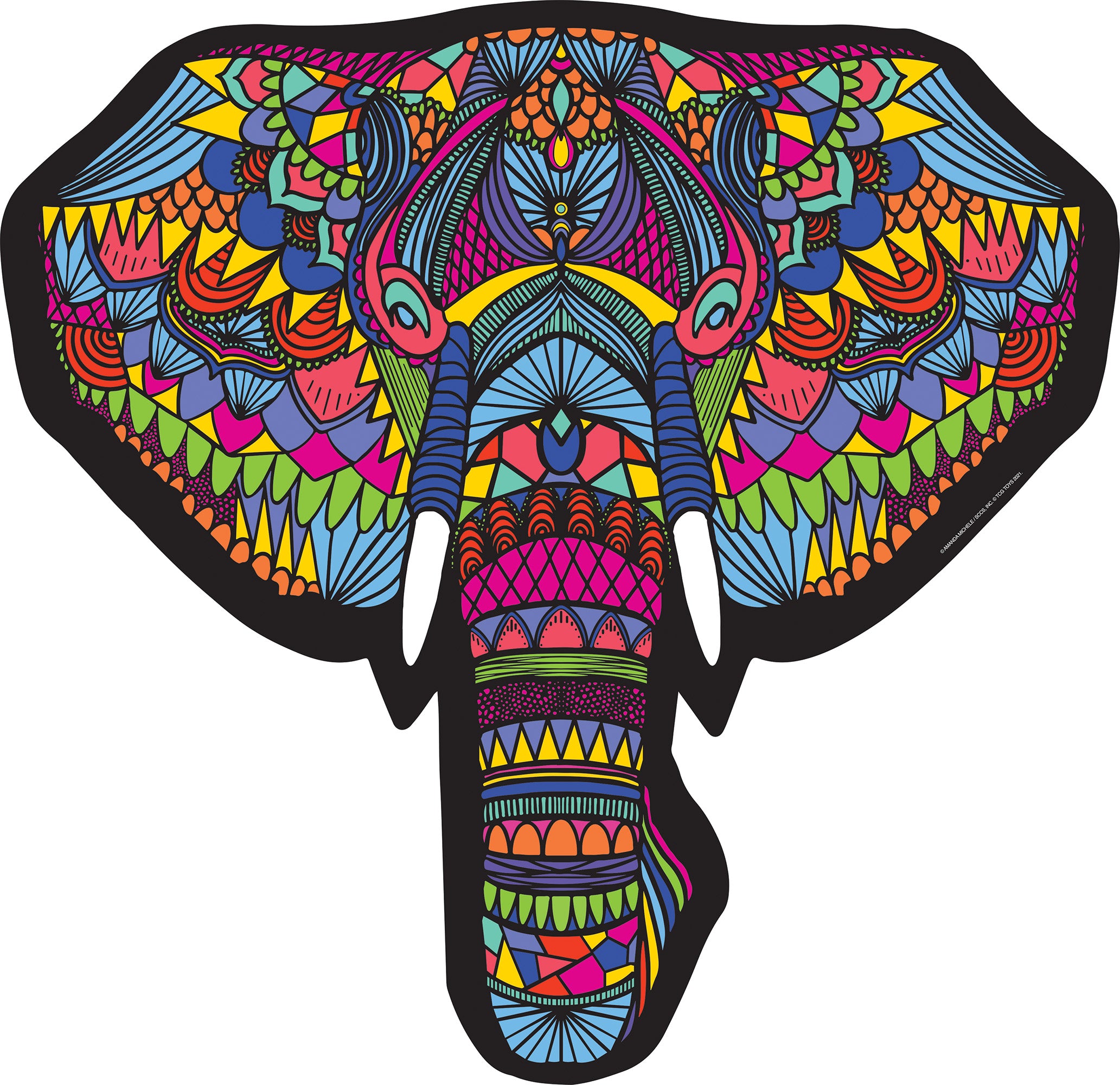 Hidden Shapes Elephant Jigsaw Puzzle - 300 pc - Image 2