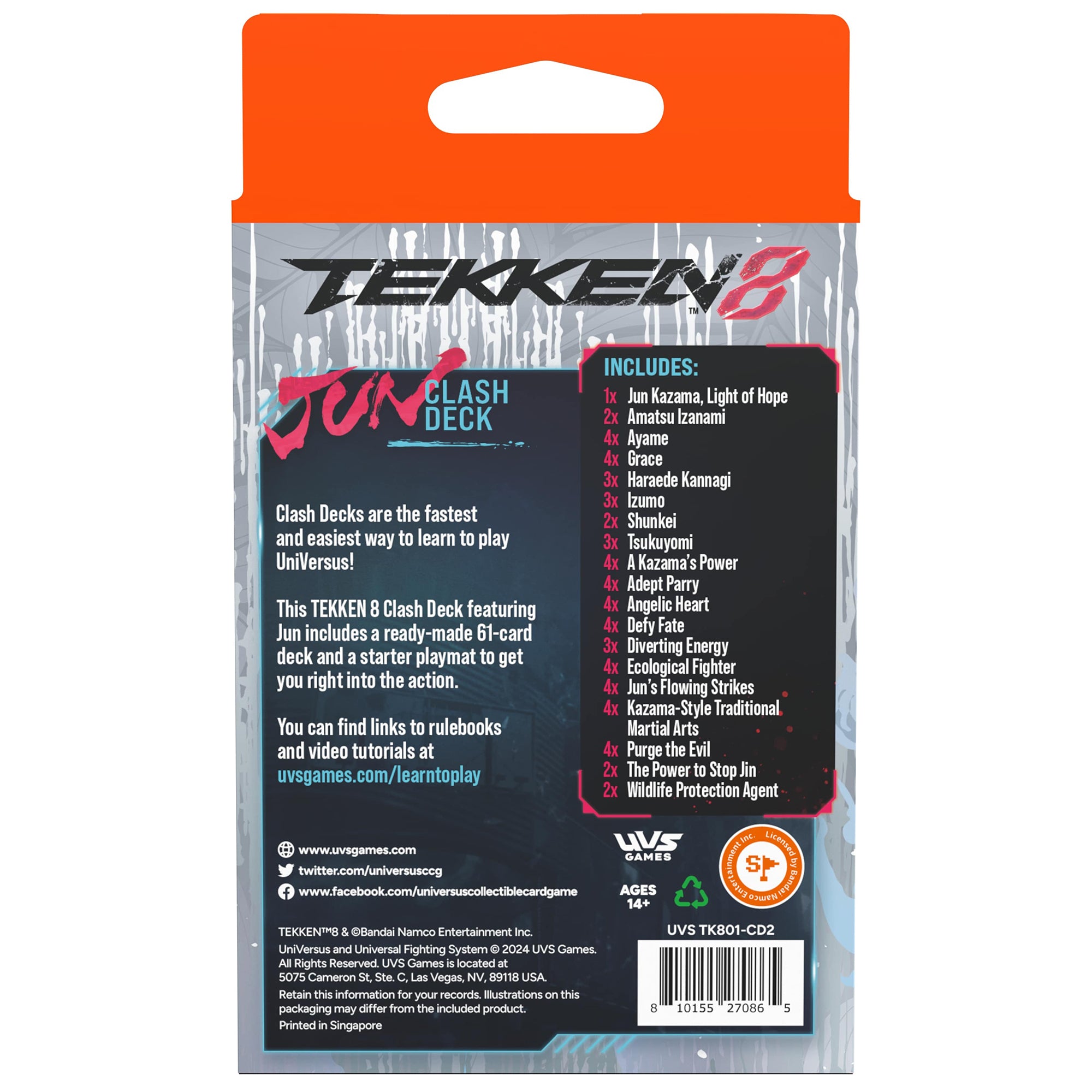 Alternative view of Jun Kazama Tekken 8 UniVersus Clash Deck - Complete Card Game Set