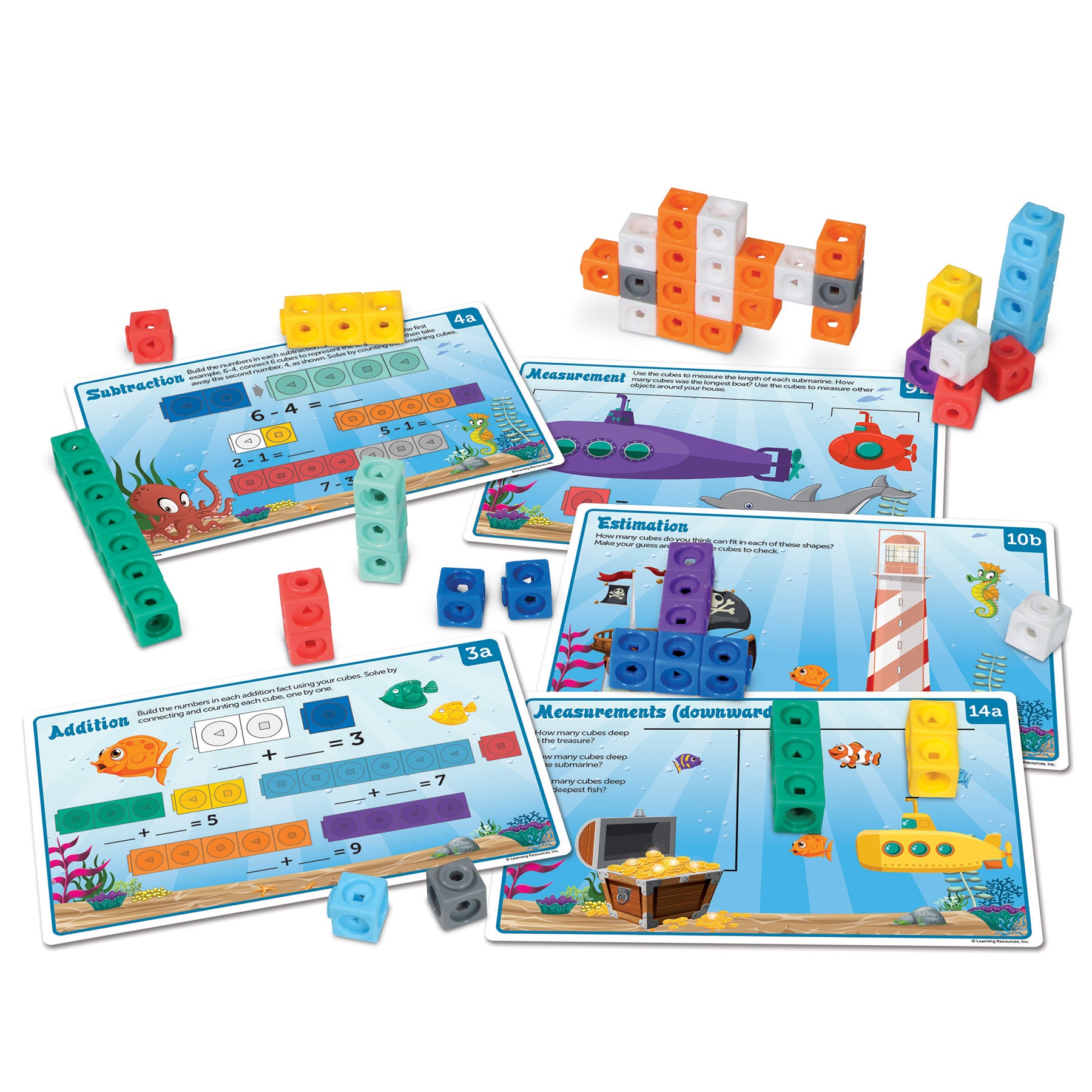 Alternative view of Learning Resources Mathlink Cubes - Sea Adventures - Kindergarten Math Activity Set