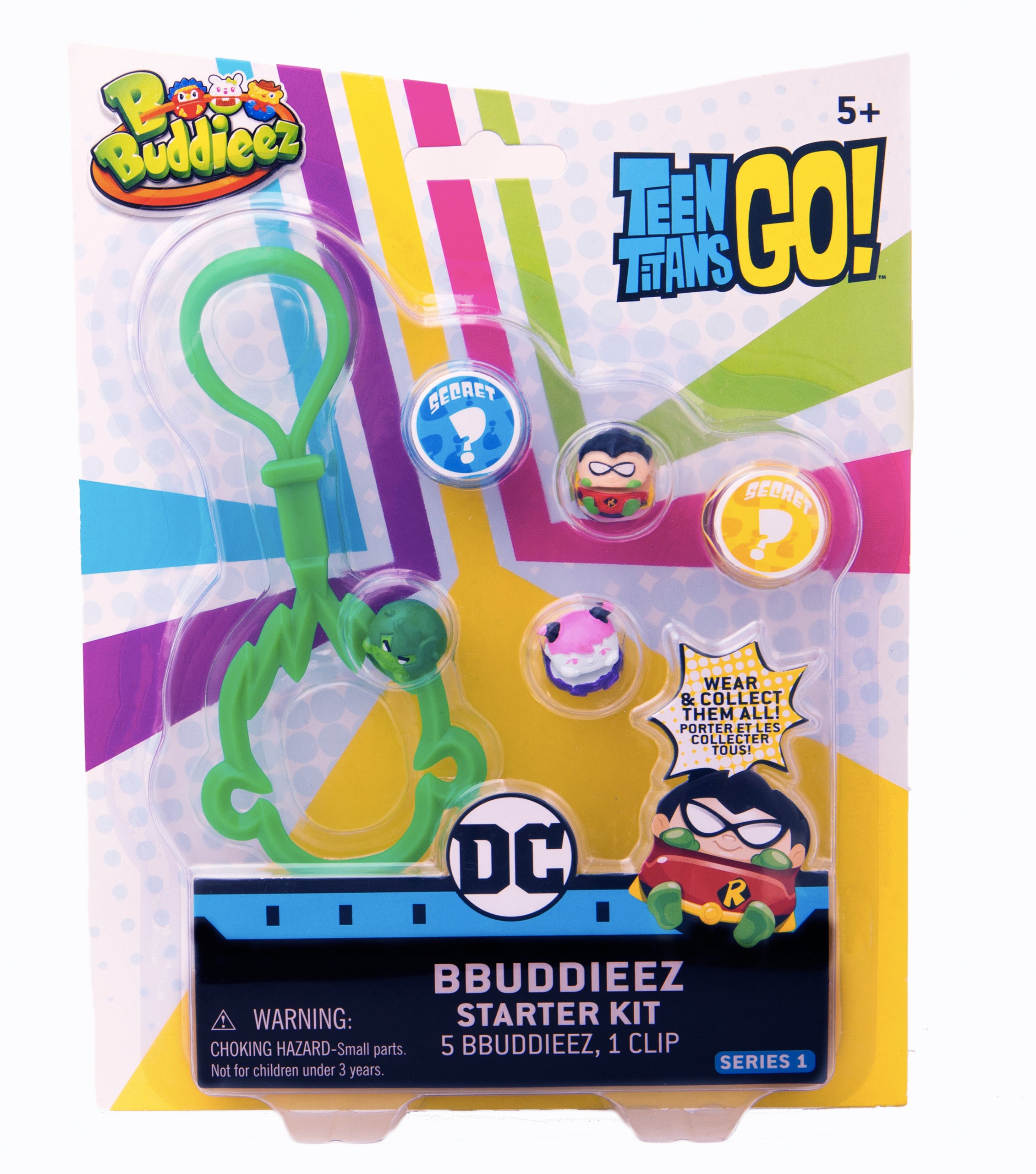Alternative view of Bbuddieez DC Teen Titans Go! Collectible Band & Clips Set - 5 Characters