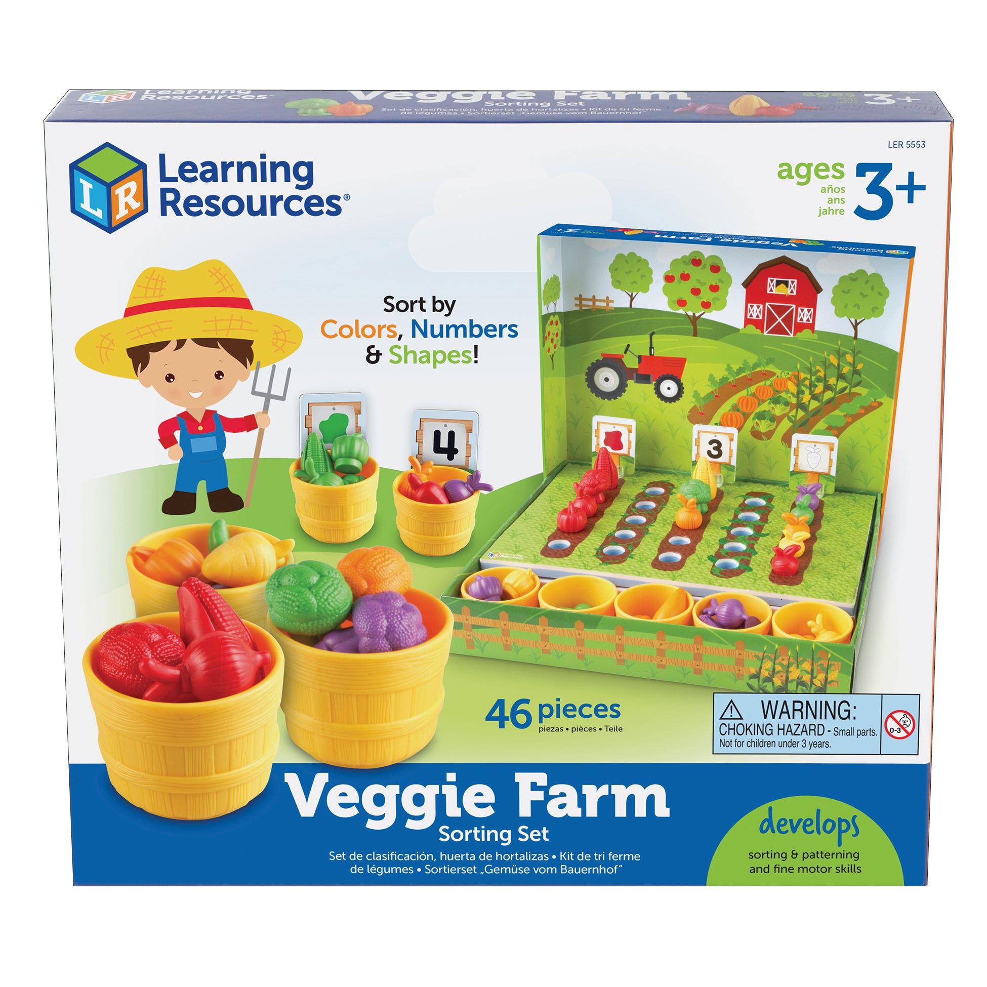 Alternative view of Learning Resources Veggie Farm Sorting Set - Educational Color & Counting Skills Game