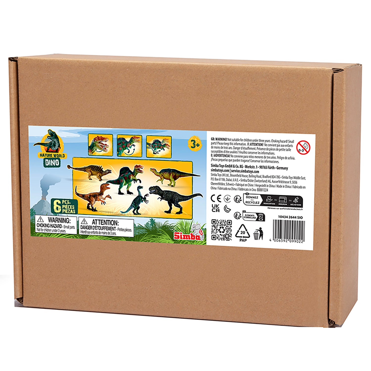 Alternative view of Simba Toys XXL Dino Playset with 6 Realistic Dinosaur Figures - Vibrant Colors