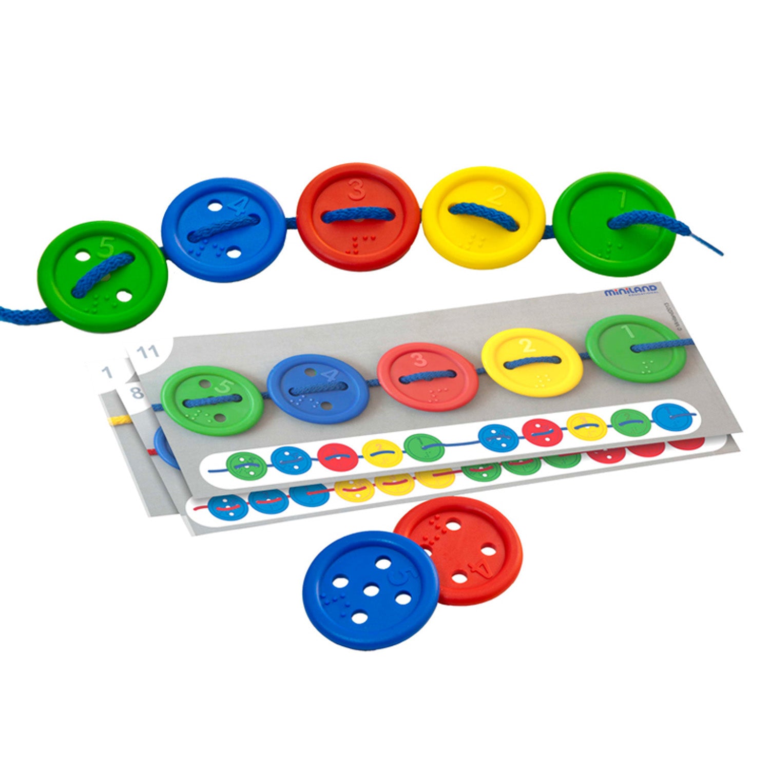 Alternative view of Miniland Educational Activity Buttons Set - 57 Pieces for Learning and Development
