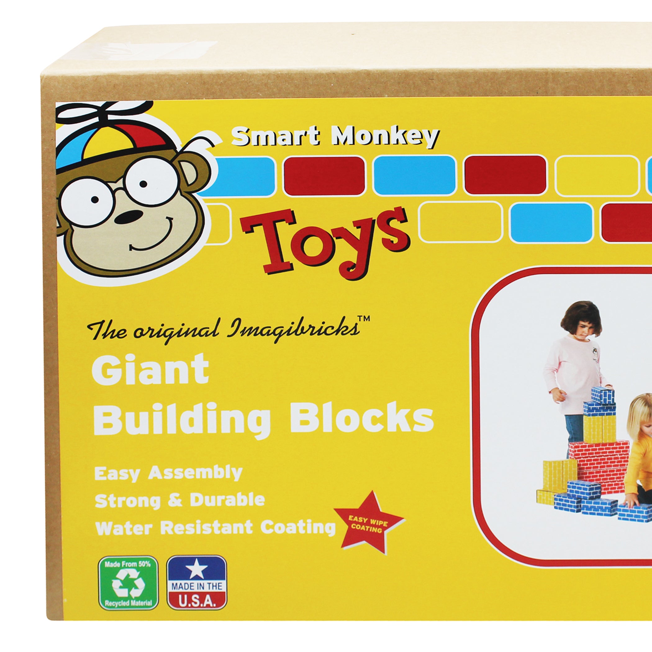 Alternative view of Smart Monkey Toys ImagiBRICKS 24-Piece Giant Building Block Set