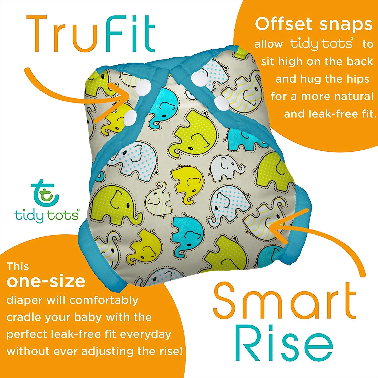 Tidy Tots Red Snap Cover for Hassle-Free Diapering