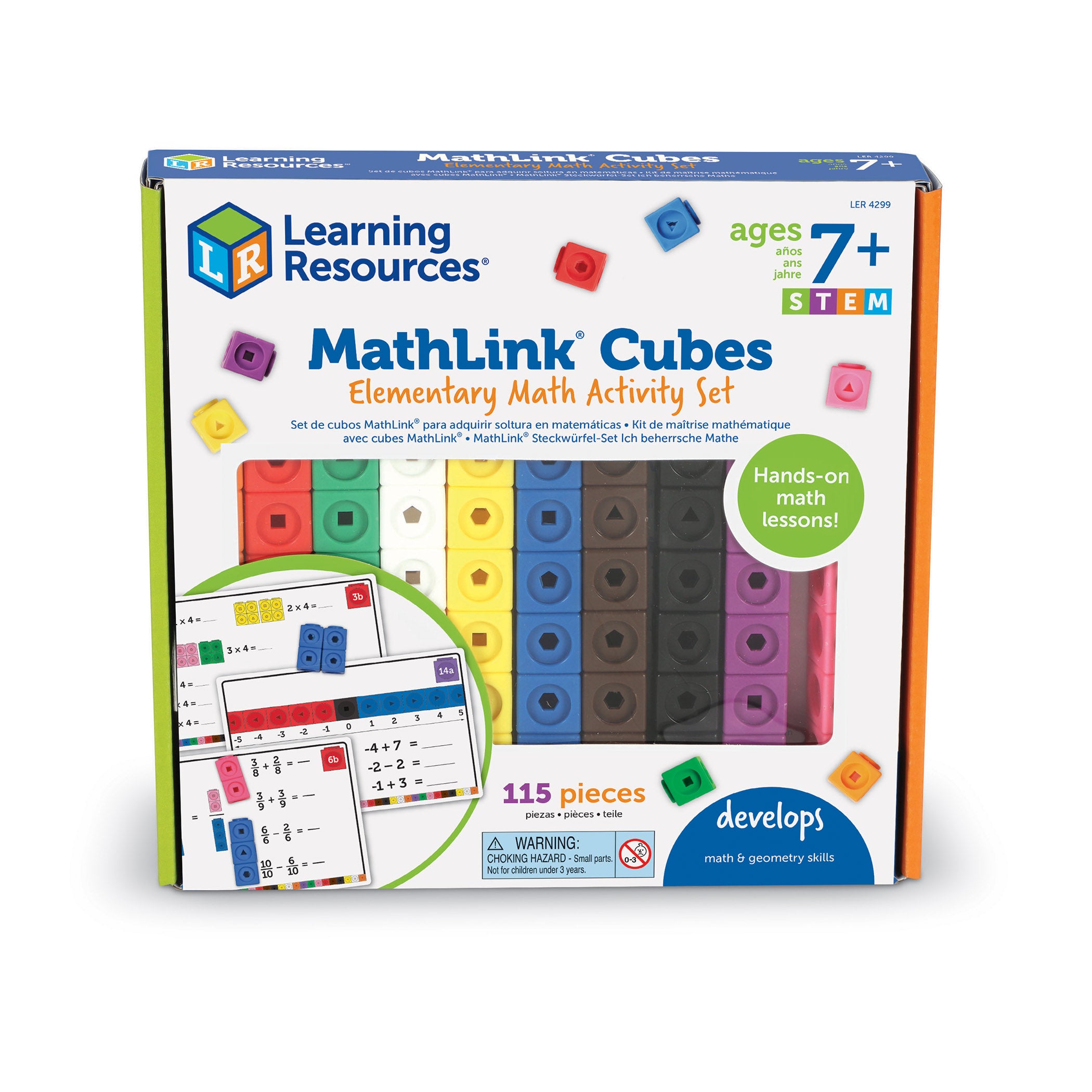 Alternative view of Learning Resources Mathlink Cubes - Early Math Activity Set - 115 Pieces
